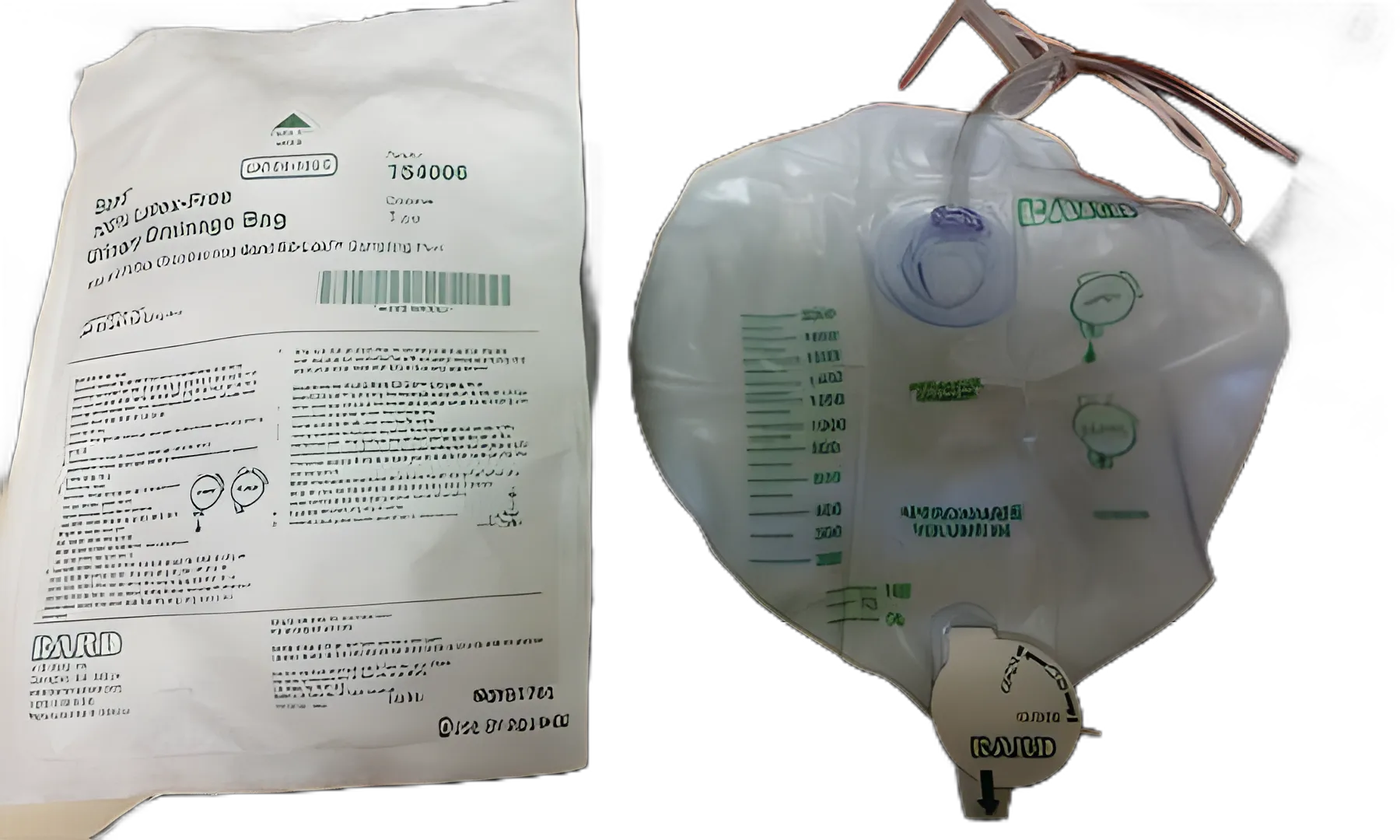 Urinary Drain Bag Bard® Anti-Reflux Valve Sterile 2000 mL Vinyl - 154006