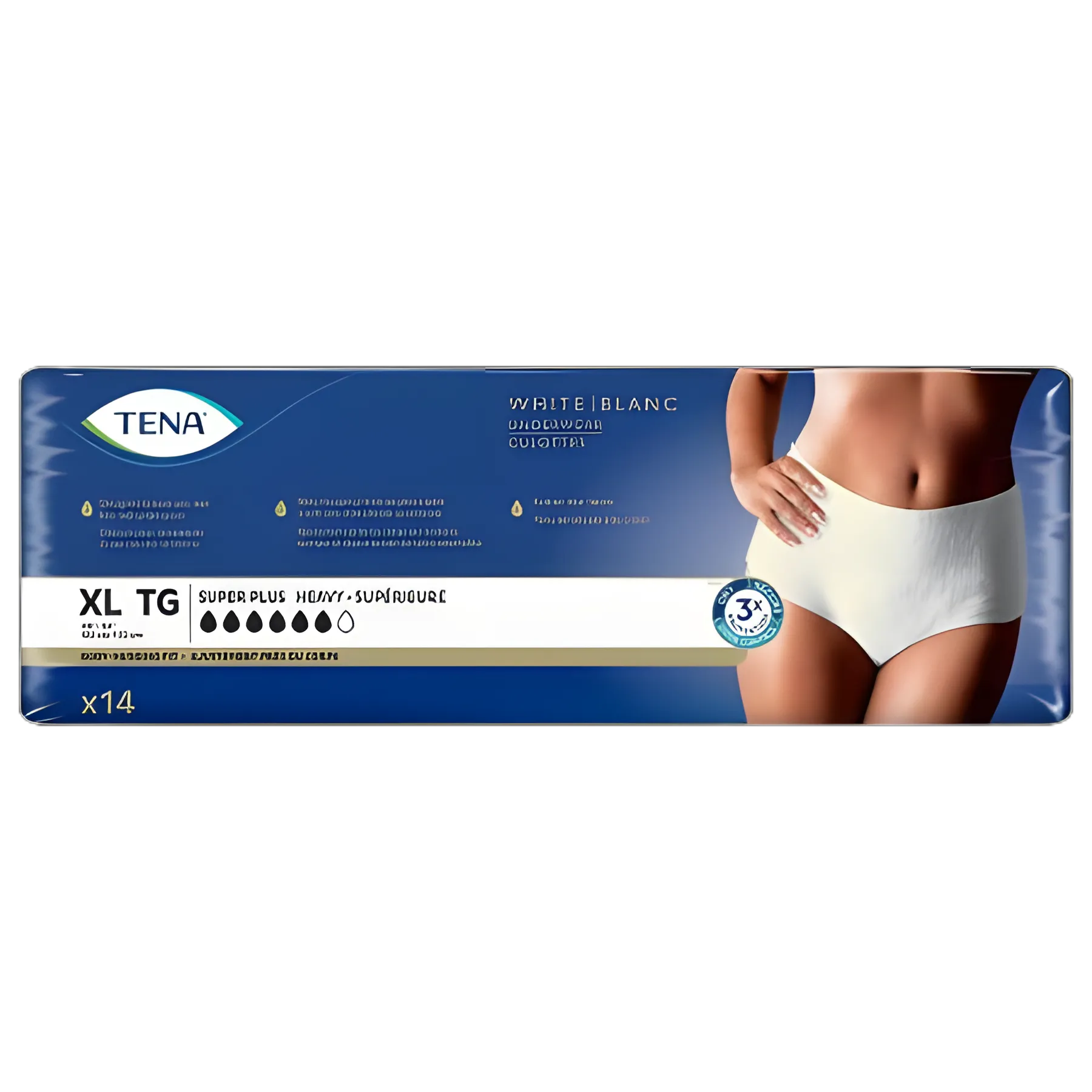 Female Adult Absorbent Underwear TENA® Women™ Super Plus Pull On with Tear Away Seams X-Large Disposable Heavy Absorbency