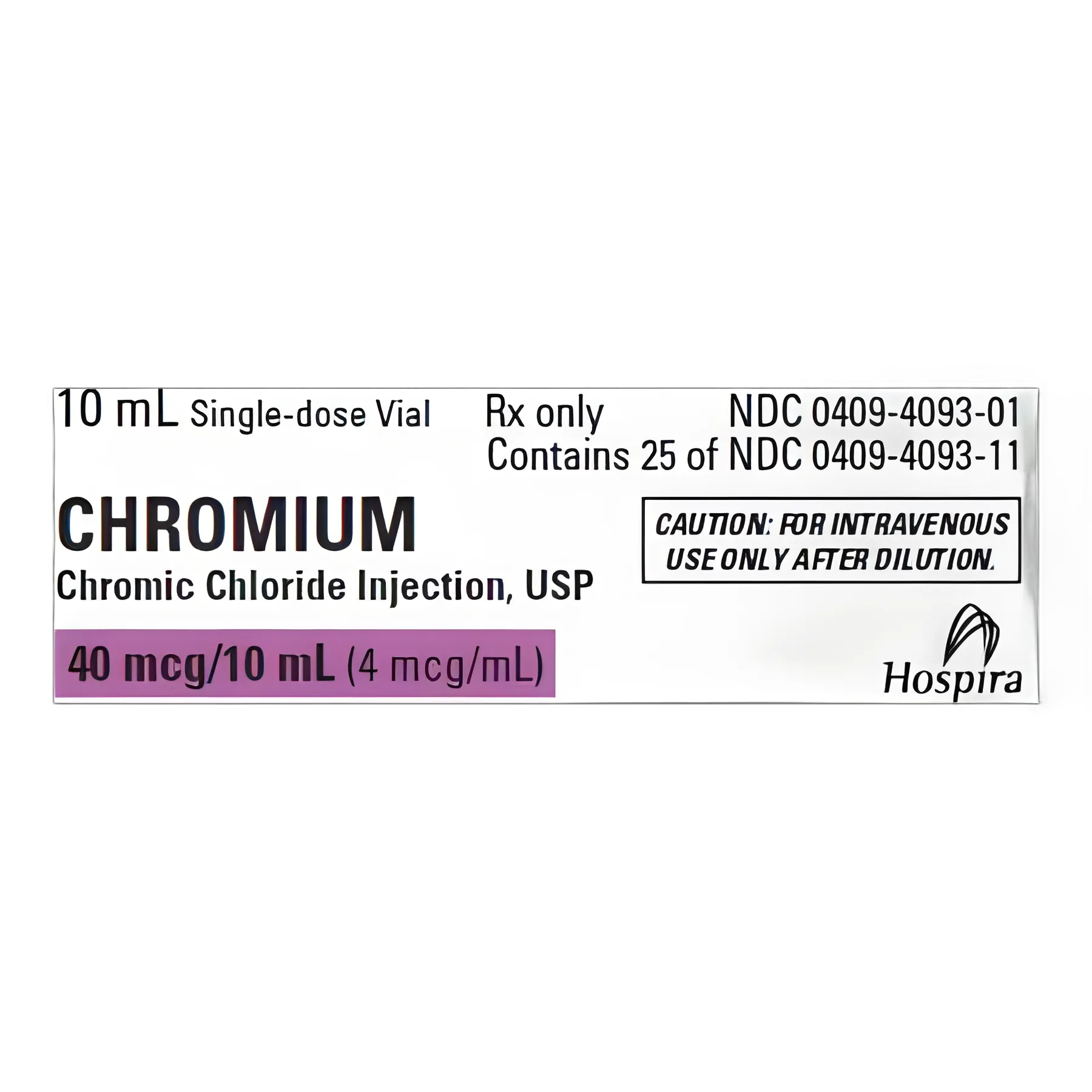 Replacement Preparation Chromic Chloride 4 mcg / mL Injection Vial 10 mL