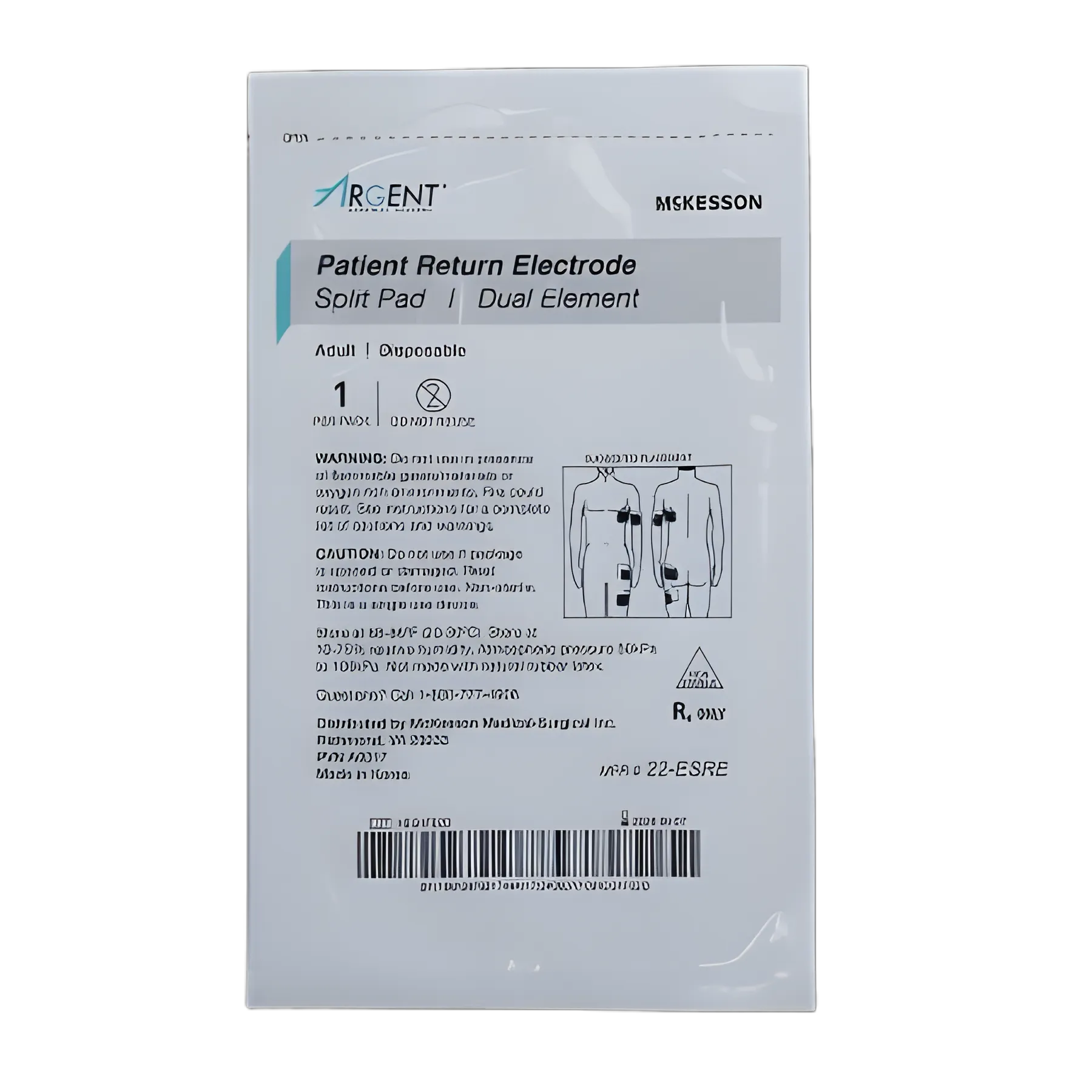 McKesson Split Patient Return Electrode - 22-ESRE