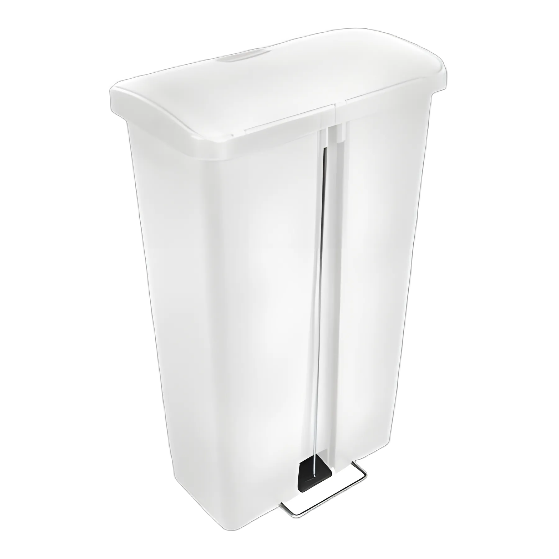 Rubbermaid® Slim Jim® 18 gal. Rectangular White Plastic Step-On Trash Can for Healthcare Facilities