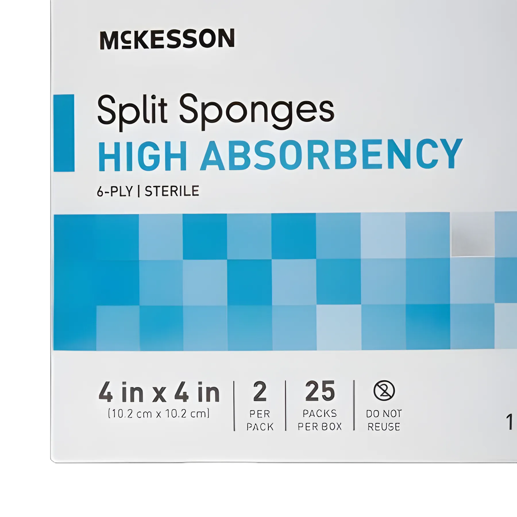 Split Sponges McKesson 4 X 4 Inch Sterile 6-Ply - 16-42046