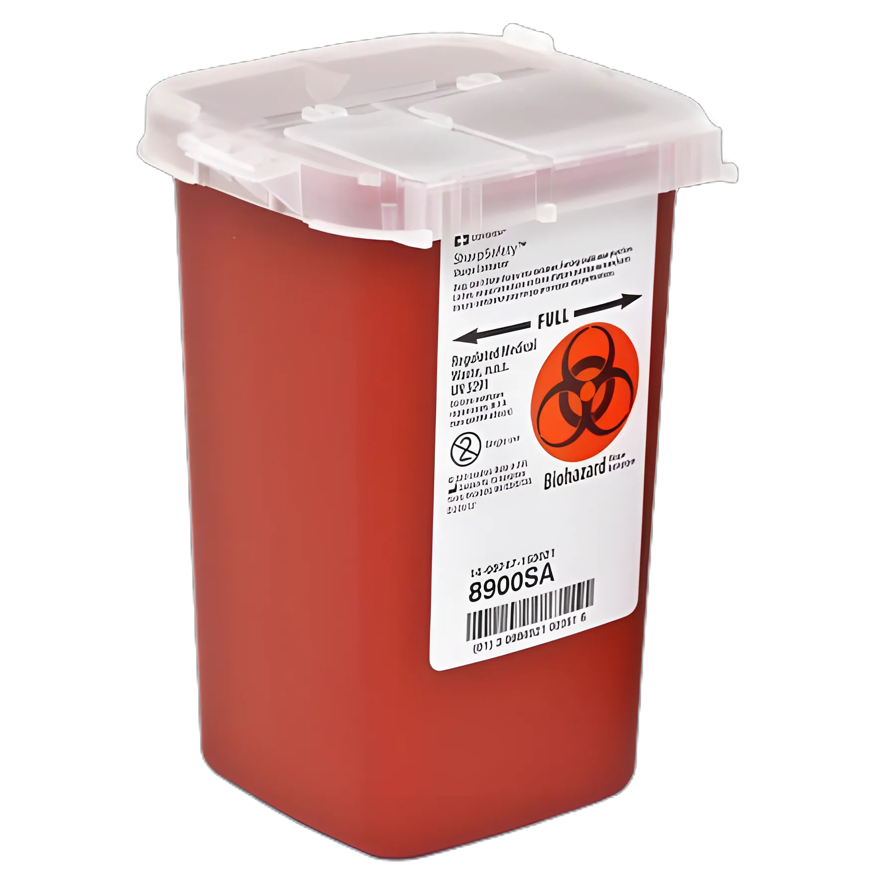 Sharps Container SharpSafety™ Red Base 6-1/4 H X 4-1/2 W X 4-1/4 D Inch Vertical Entry 0.25 Gallon