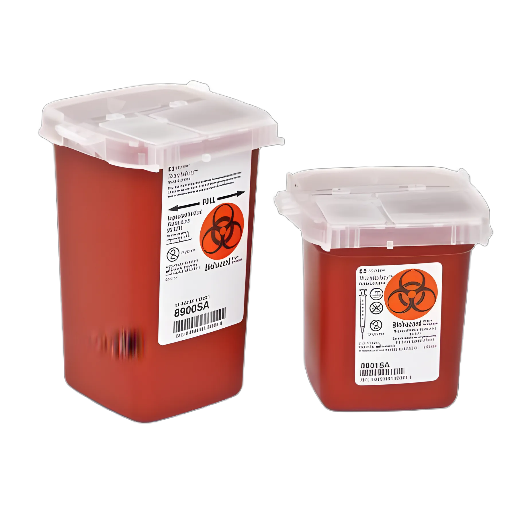 Sharps Container SharpSafety™ Red Base 6-1/4 H X 4-1/2 W X 4-1/4 D Inch Vertical Entry 0.25 Gallon
