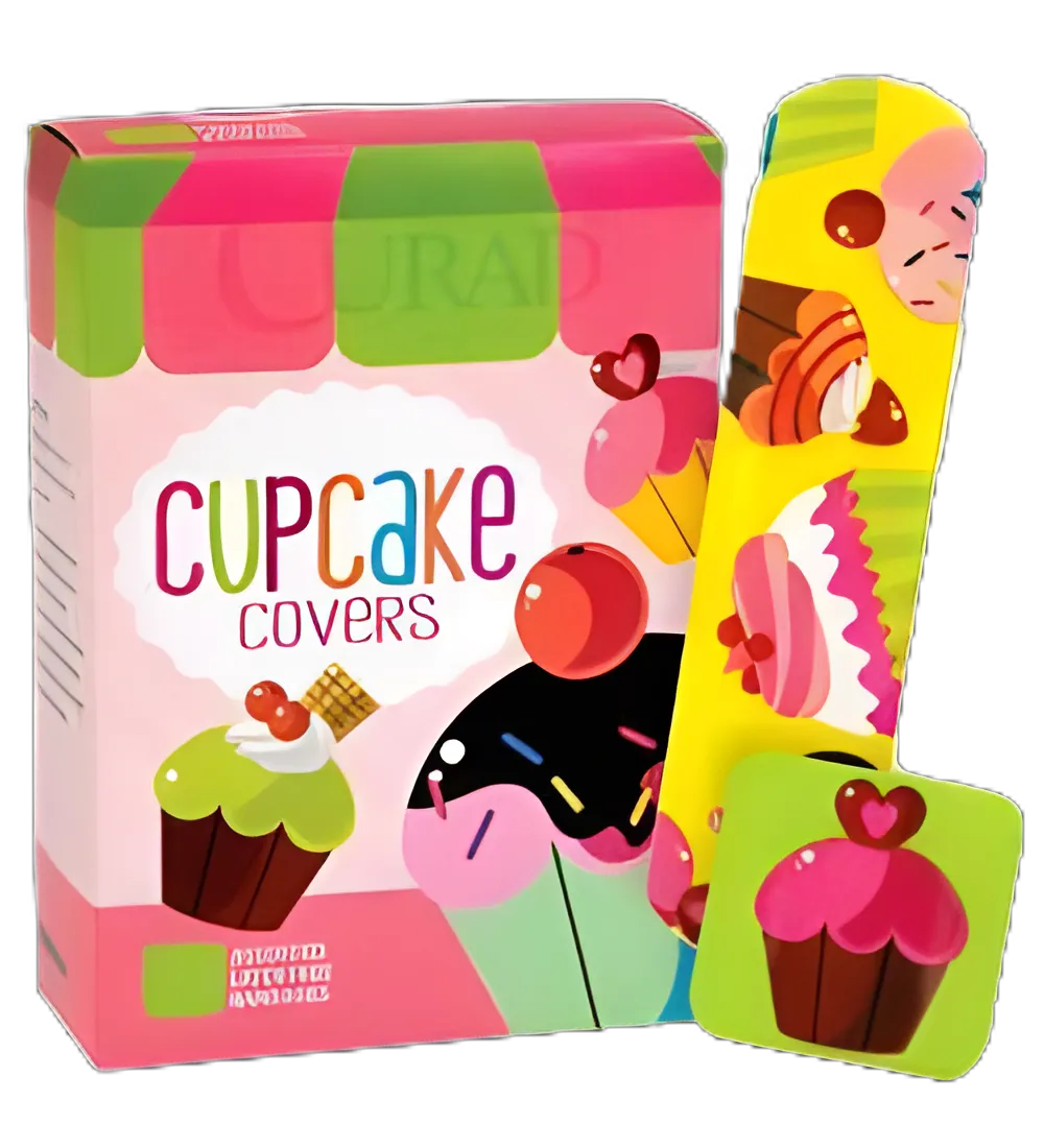 Curad® Kids Adhesive Bandages - Cupcake Design, 3/4 x 3 Inch, Sterile Plastic Strips