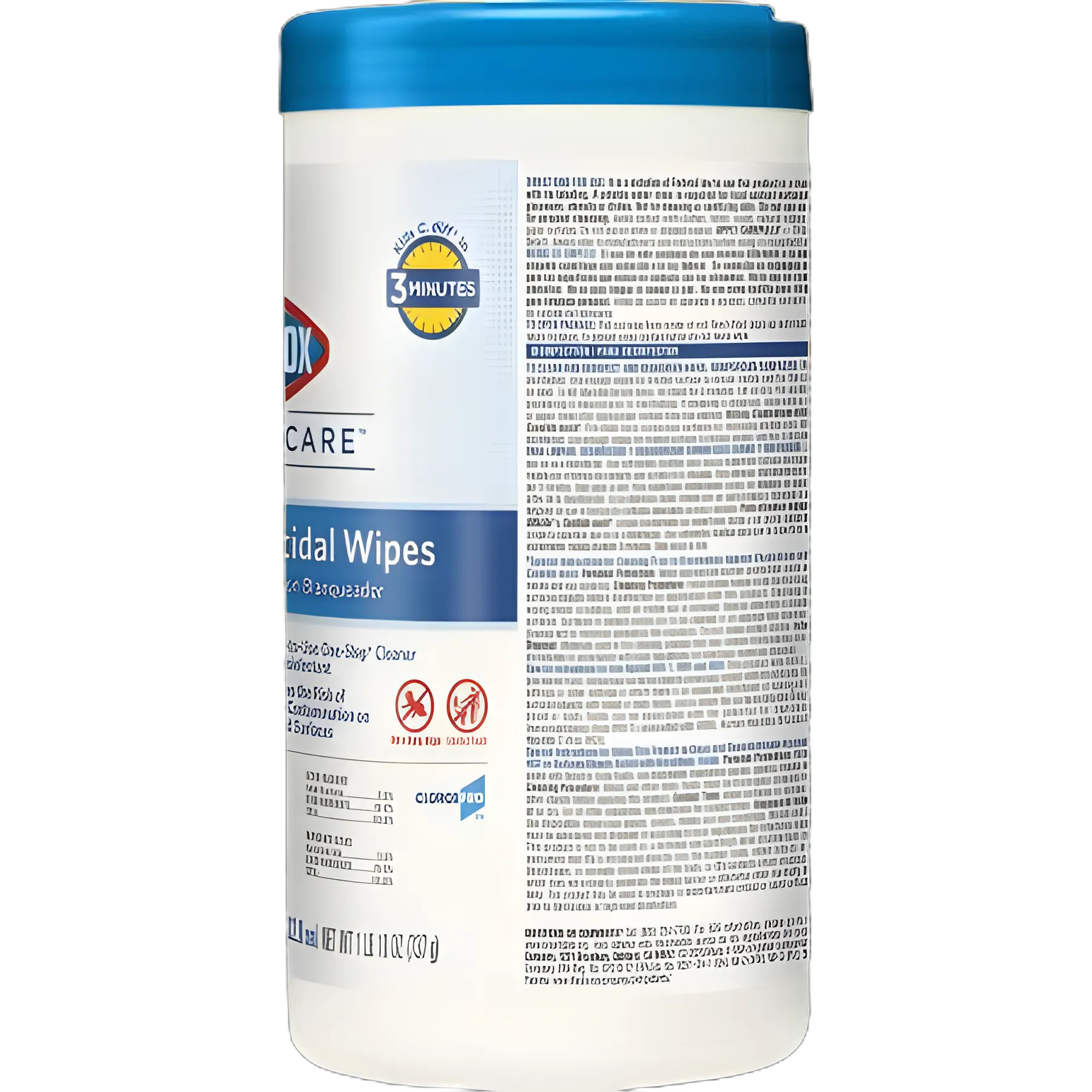 Clorox Healthcare® Surface Disinfectant Cleaner Premoistened Bleach Germicidal Manual Pull Wipe 70 Count Canister Chlorine Scent NonSterile