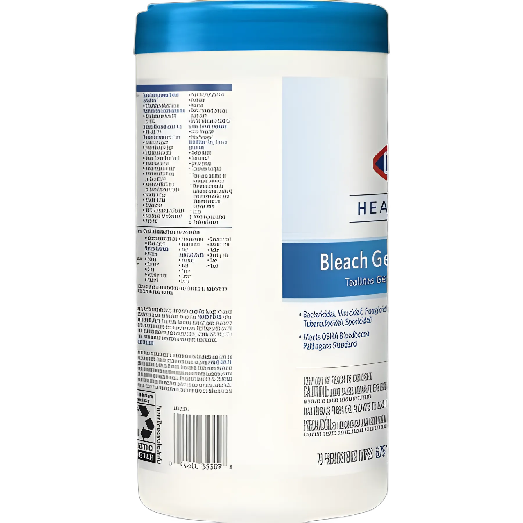 Clorox Healthcare® Surface Disinfectant Cleaner Premoistened Bleach Germicidal Manual Pull Wipe 70 Count Canister Chlorine Scent NonSterile