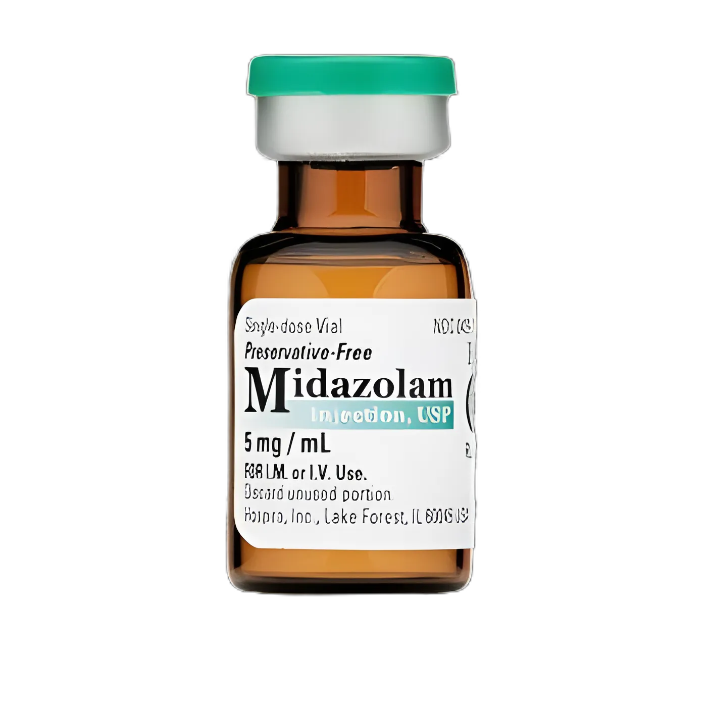 Midazolam HCl, Preservative Free 5 mg / mL Injection Single-Dose Vial 1 mL CIV