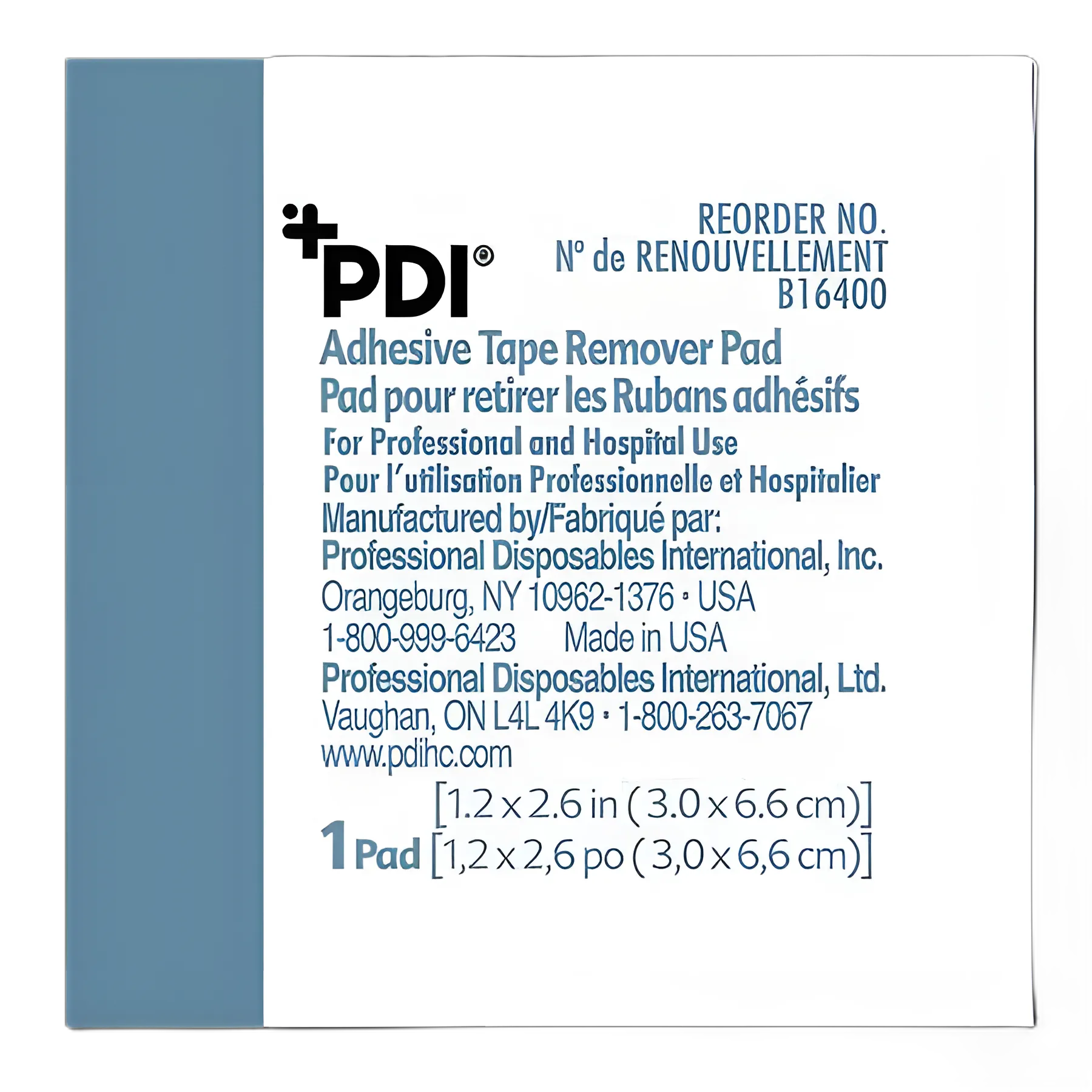 Adhesive Remover PDI® Pad 100 per Box