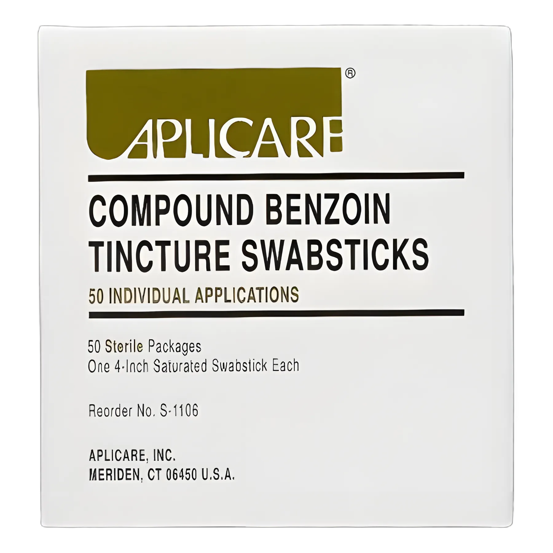 Impregnated Swabstick Aplicare® 77% Strength Ethyl Alcohol / Compound Benzoin Tincture Individual Packet Sterile