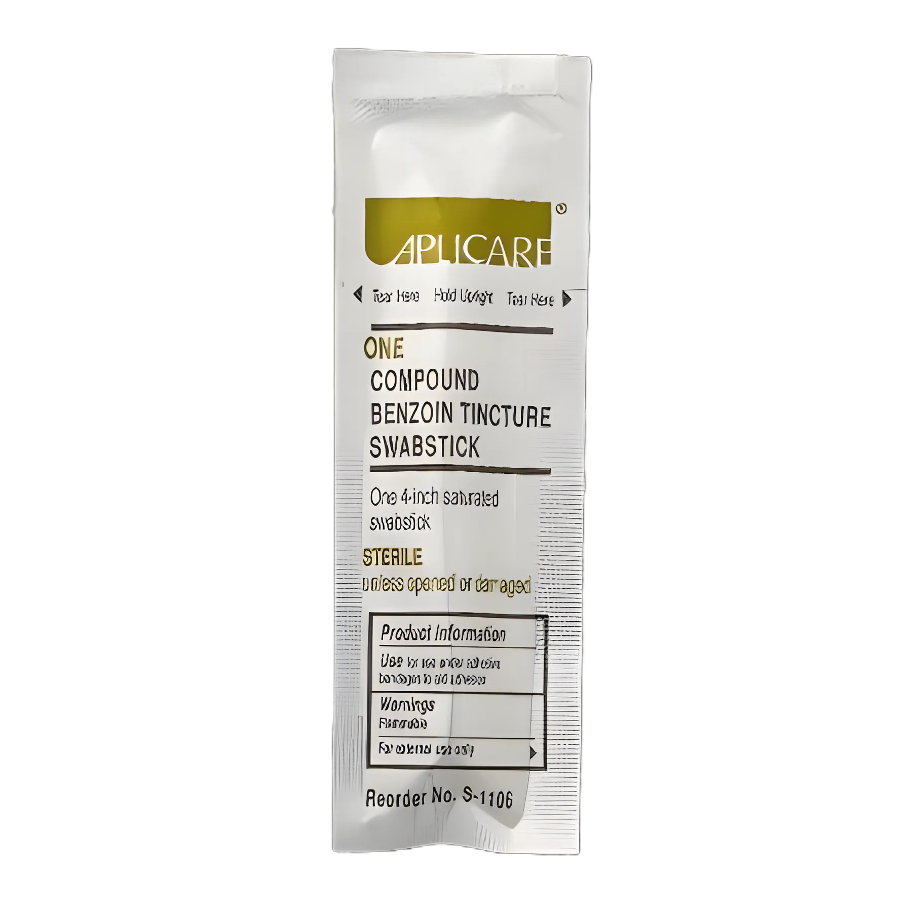 Impregnated Swabstick Aplicare® 77% Strength Ethyl Alcohol / Compound Benzoin Tincture Individual Packet Sterile