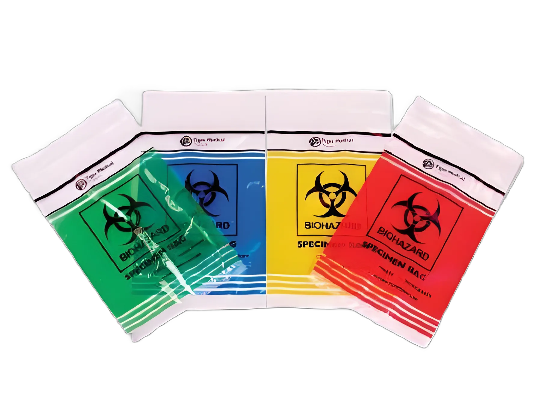 Specimen Transport Bag with Document Pouch SafeGuard® 6 X 10 Inch Zip Closure Biohazard Symbol / Storage Instructions NonSterile - 7065-RD