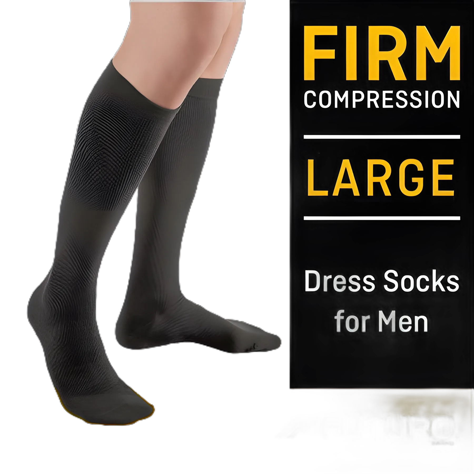 3M™ Futuro™ Knee High Compression Socks Large Black Closed Toe - 71036BLEN for Varicose Veins and Swelling