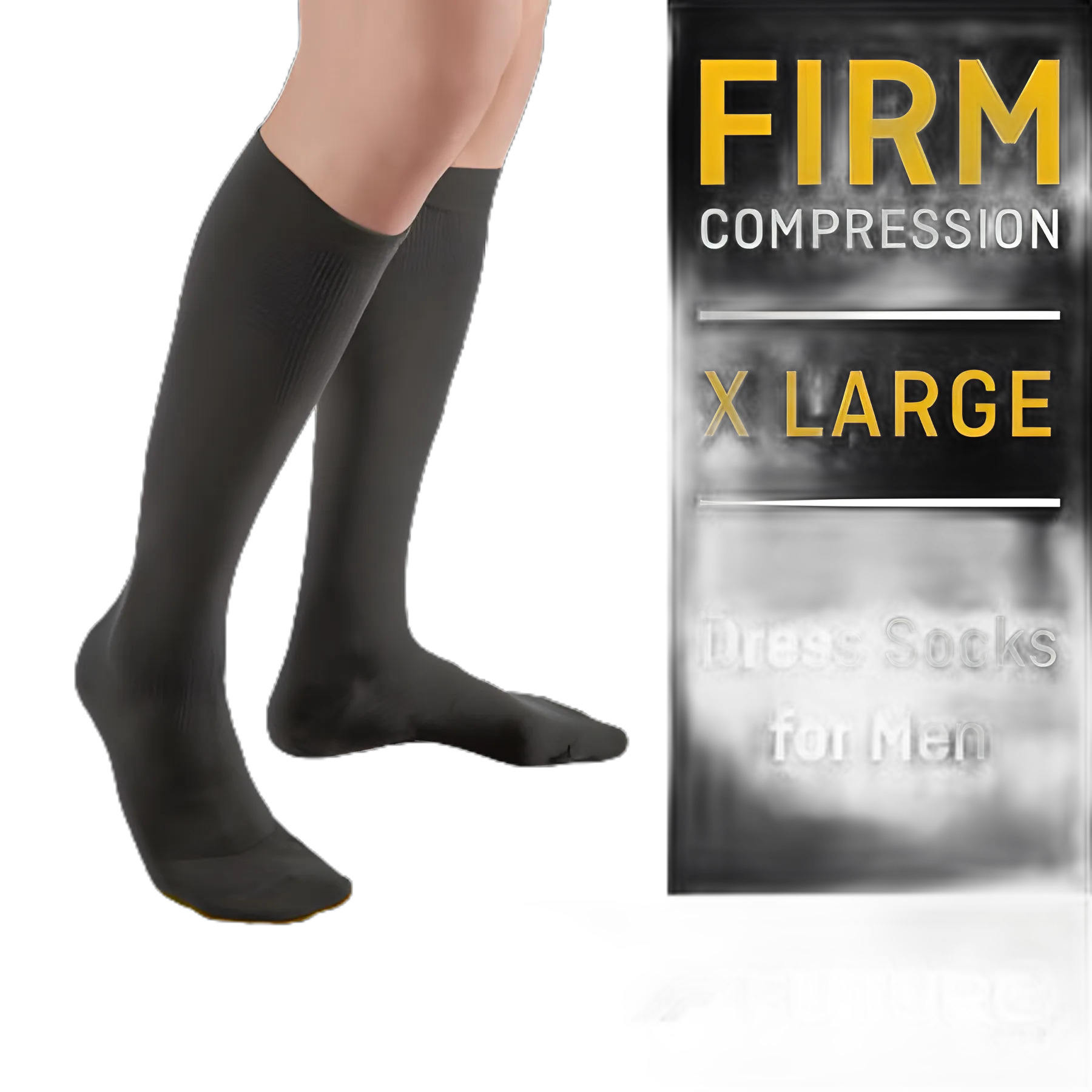 3M™ Futuro™ Compression Socks Knee High X-Large Black Closed Toe for Varicose Veins and Swelling Relief