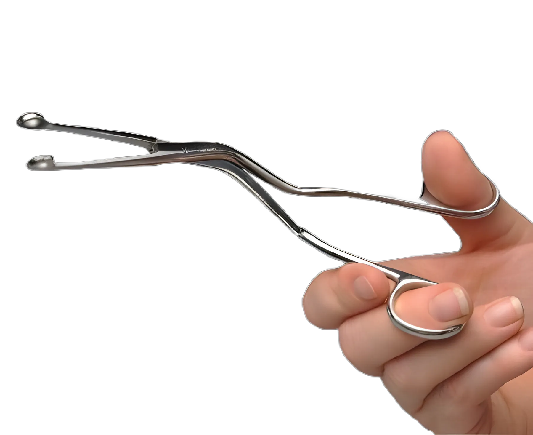 Catheter Forceps ADC® Magill 9-3/4 Inch Length Floor Grade Stainless Steel NonSterile NonLocking Finger Ring Handle Straight Serrated Tips