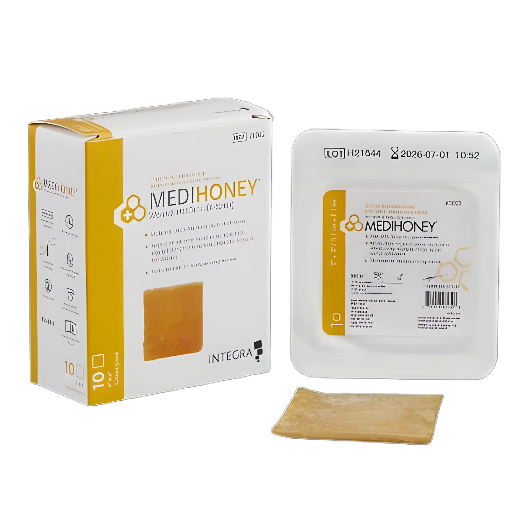 Honey Impregnated Wound Dressing MEDIHONEY® Square 2 X 2 Inch Sterile
