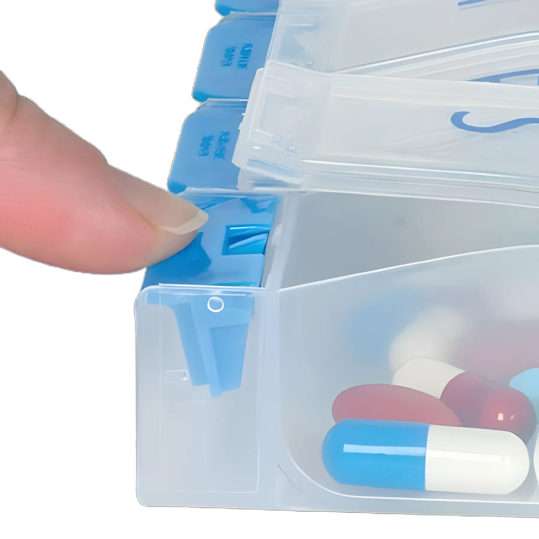 Pill Organizer Push Button Weekly X-Large 7 Day 4 Dose