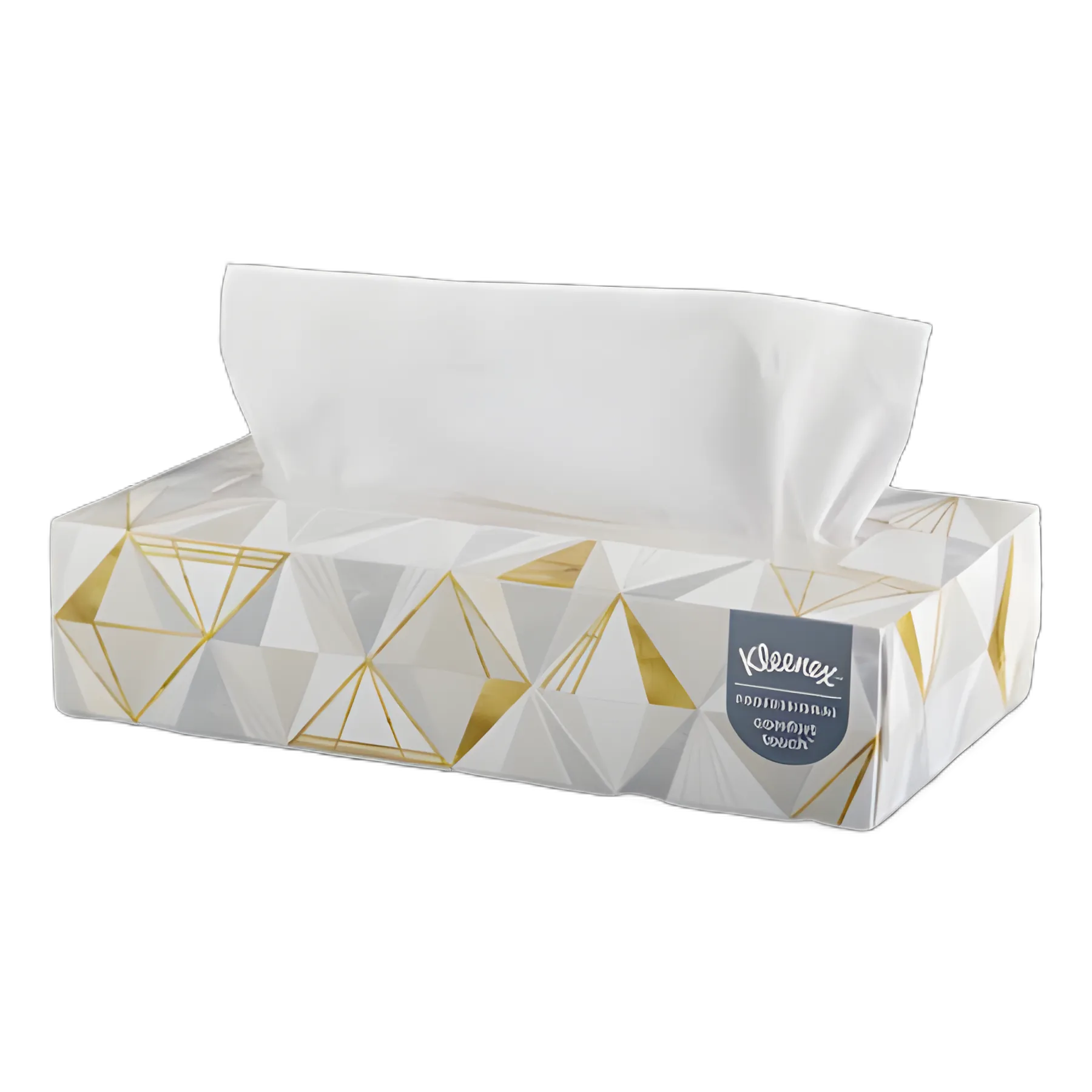 White Facial Tissue, 2-Ply, White, Pop-Up Box, 125 Sheets/Box