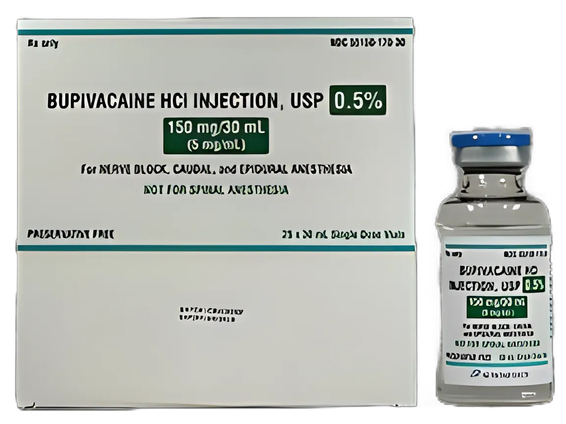 Bupivacaine HCl, Preservative Free 0.5%, 5 mg / mL Injection Single-Dose Vial 30 mL - 55150017030