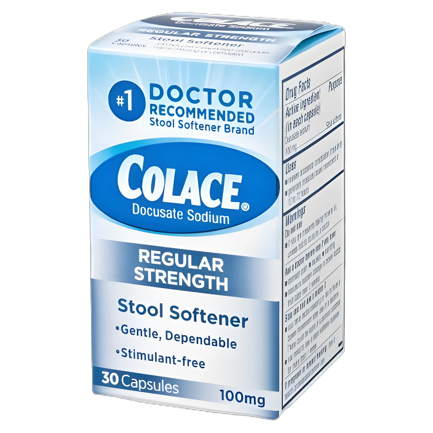 Stool Softener Colace® Capsule 30 per Box 100 mg Strength Docusate Sodium