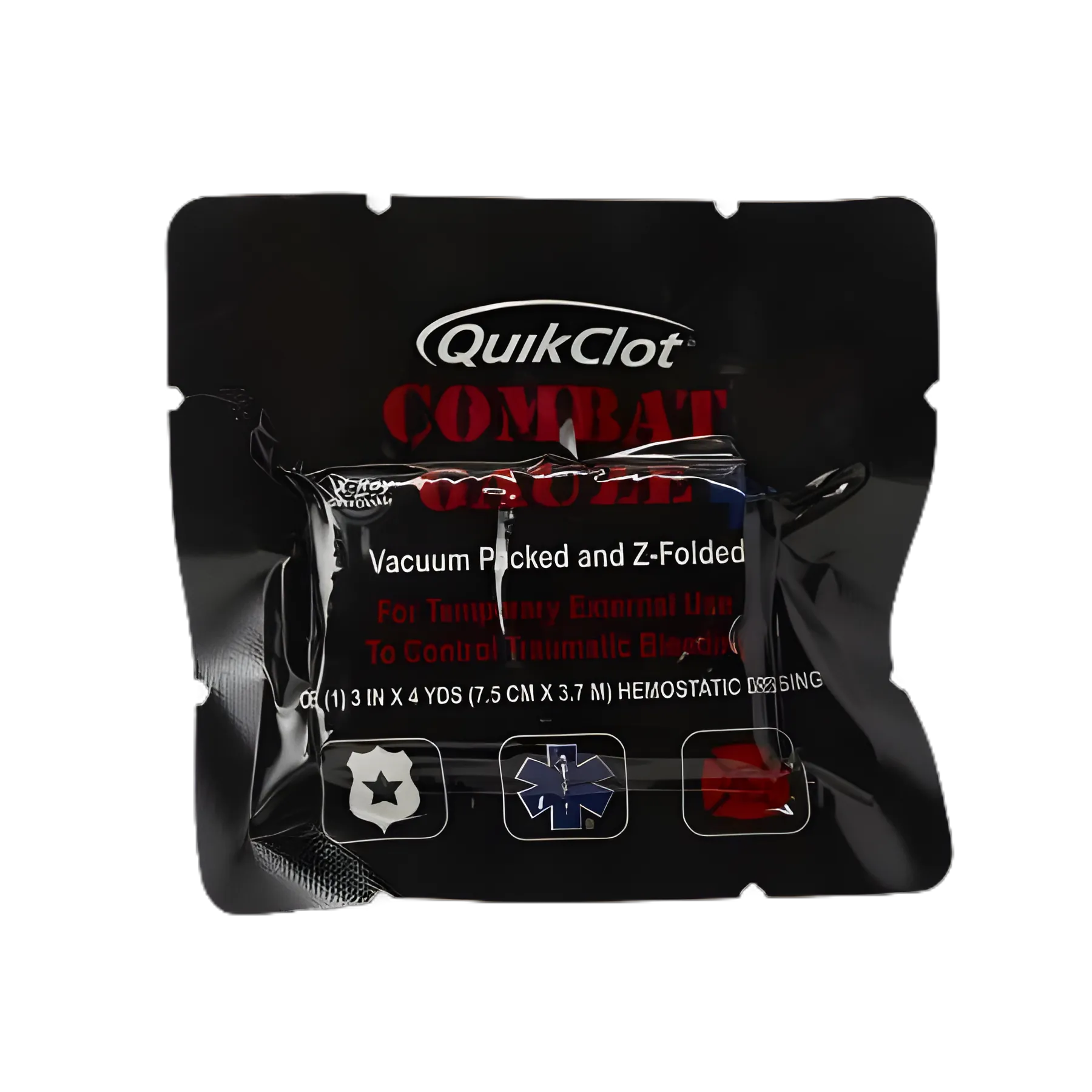 Hemostatic Dressing QuikClot Combat Gauze® LE 3 Inch X 4 Yard 1 per Pack Sterile