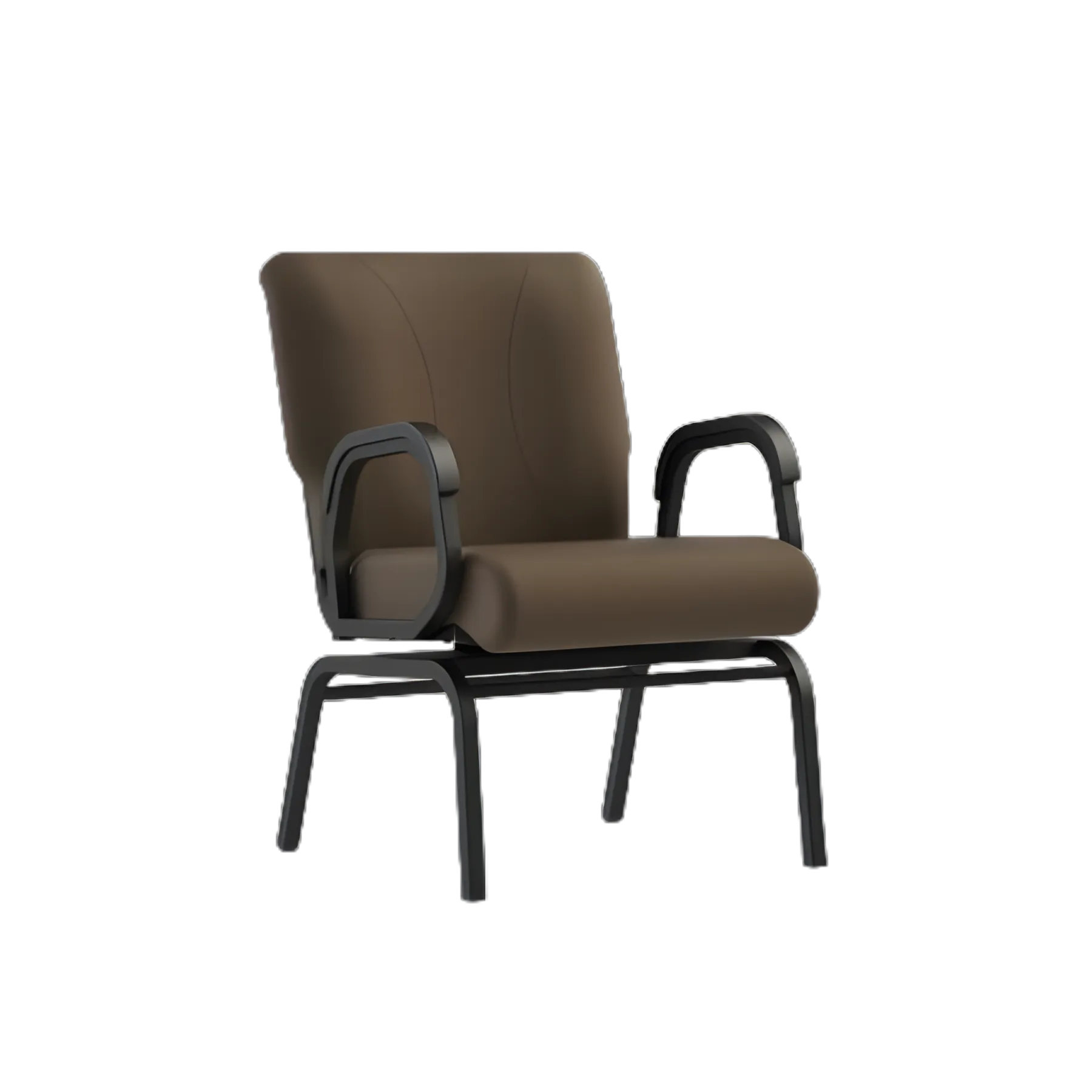 Titan Java High-Capacity Vinyl Dining Chair with Armrests