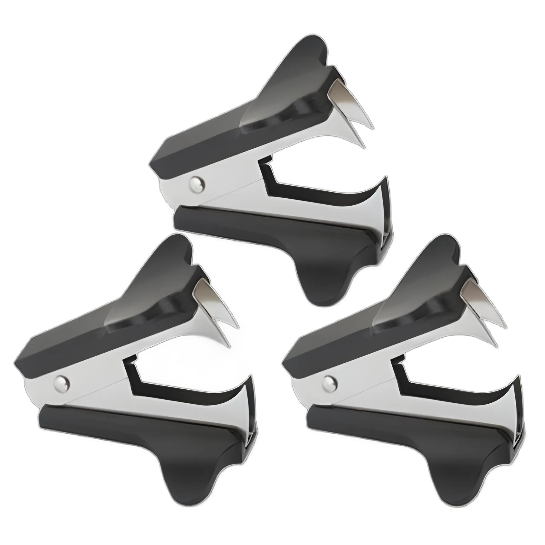 Jaw Style Staple Remover, Black, 3/Pack