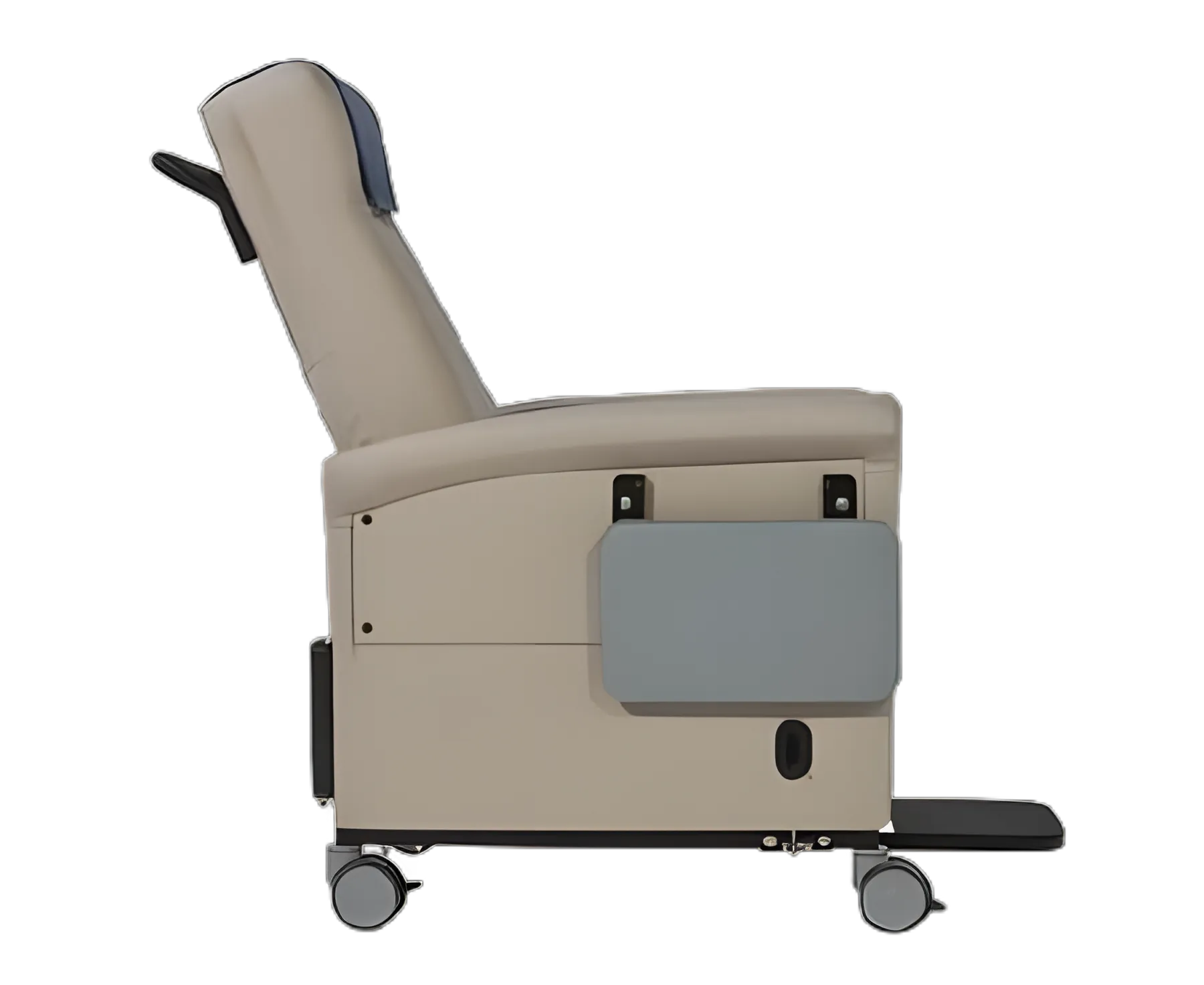 Ascent XL 660 Series Bariatric Transport Manual Recliner with Trendelenburg Position - Natural Vinyl