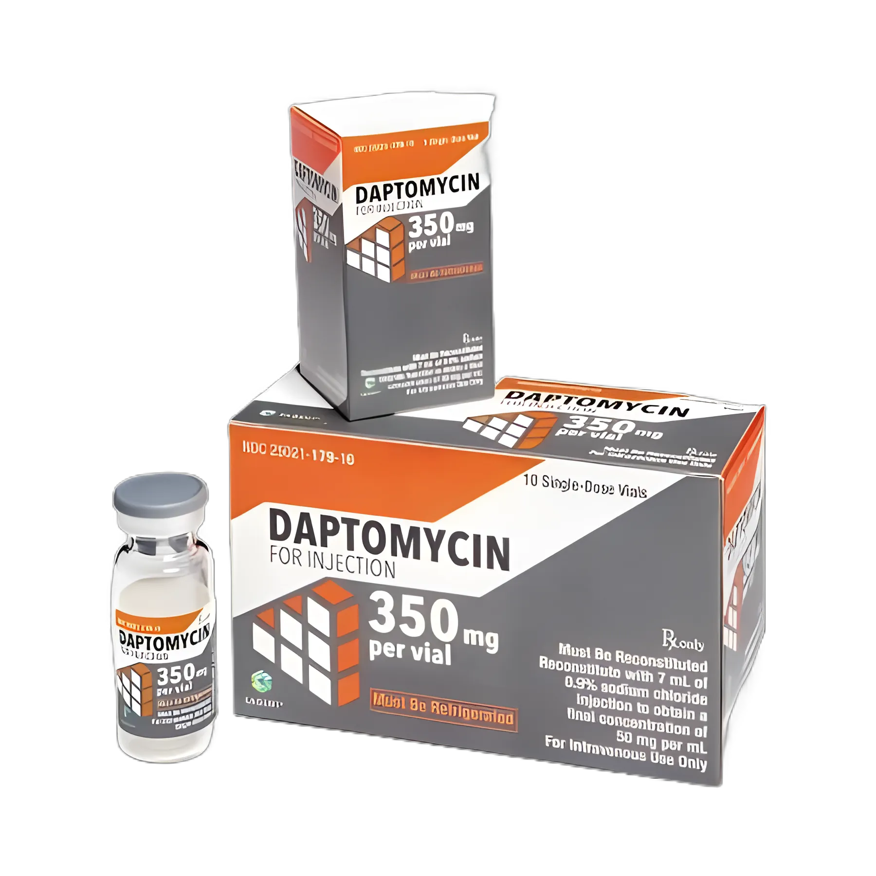 Daptomycin 350 mg Injection - Antibacterial Single-Dose Vial