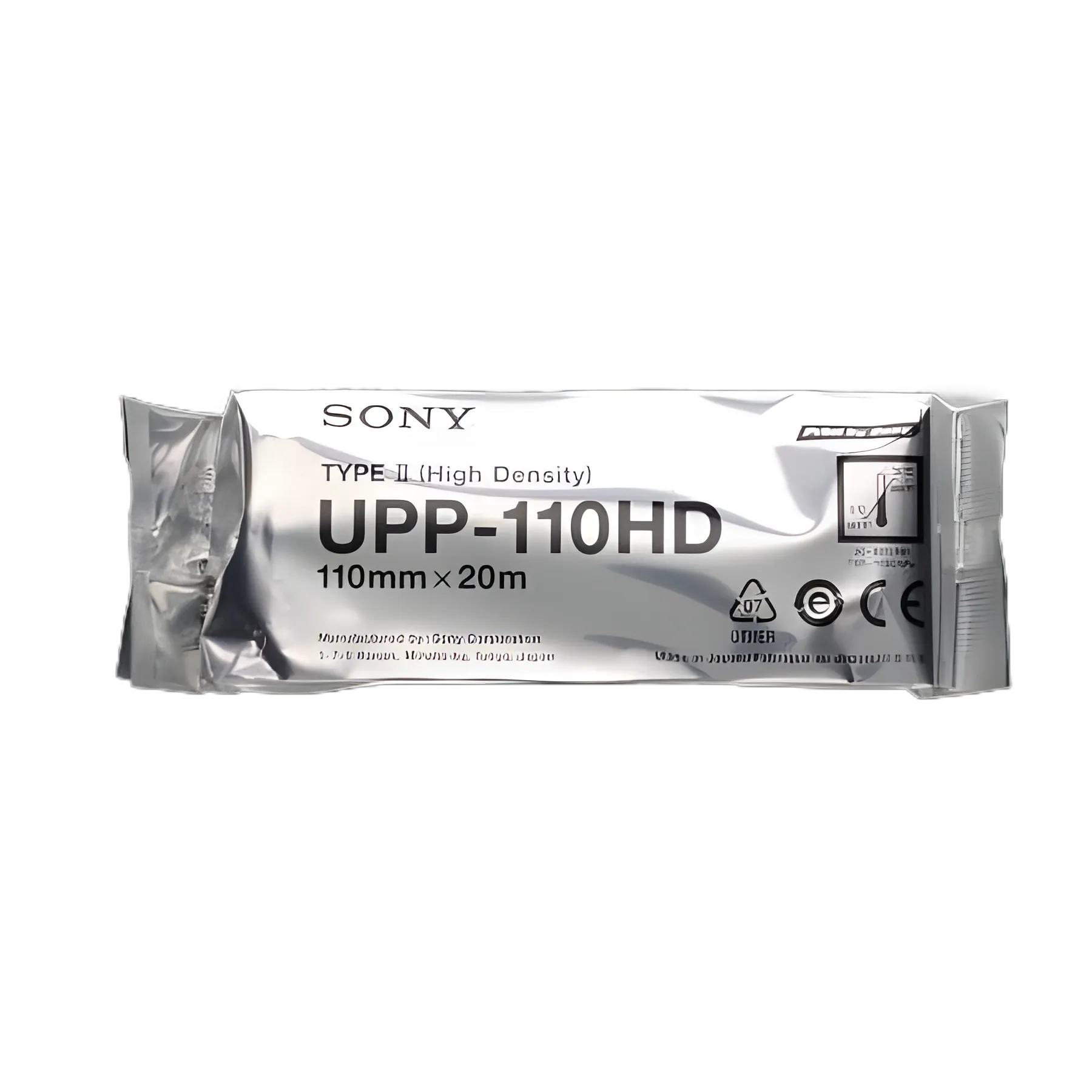 Sony UPP-110HG High Glossy Thermal Paper for Medical Diagnostic Equipment, 110mm x 20m