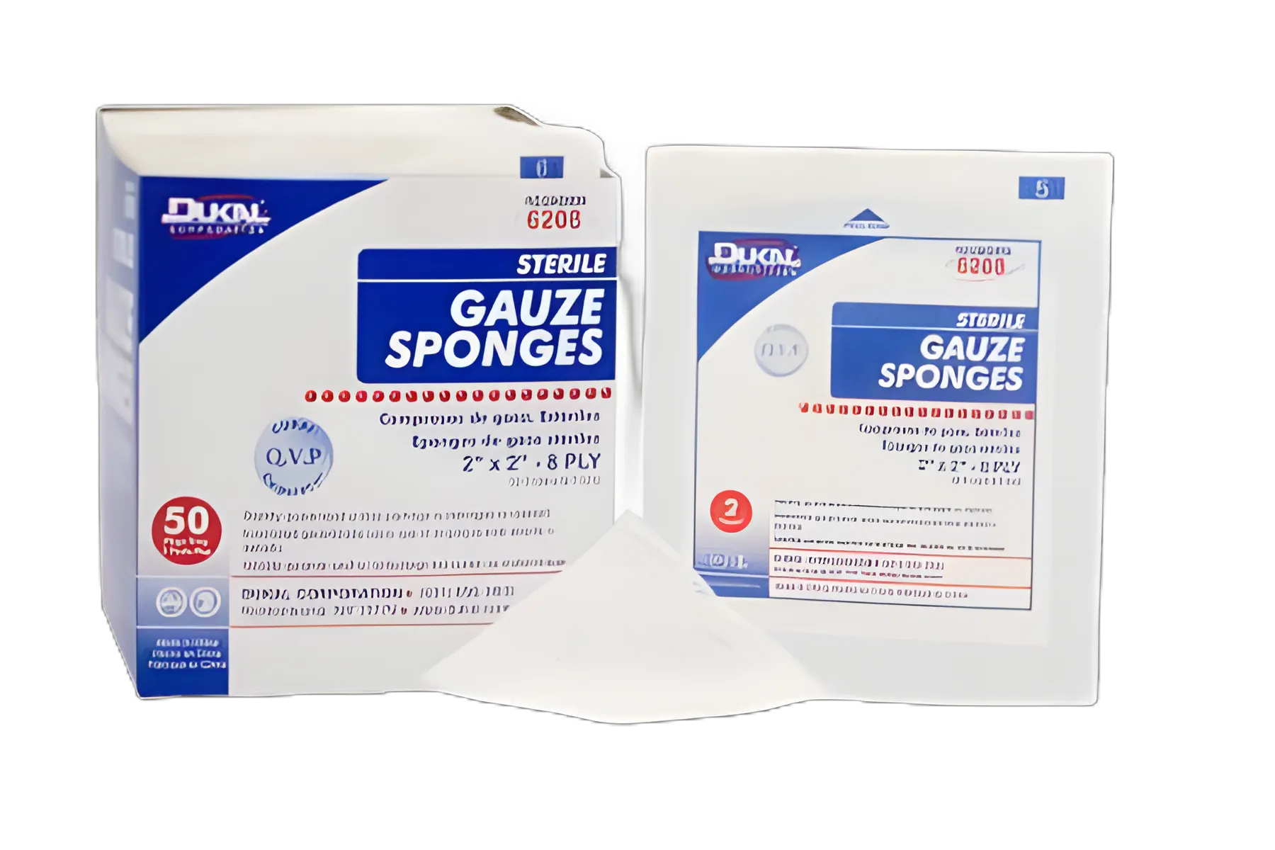 Gauze Sponge Dukal™ 2 X 2 Inch 2 per Pack Sterile 8-Ply Square