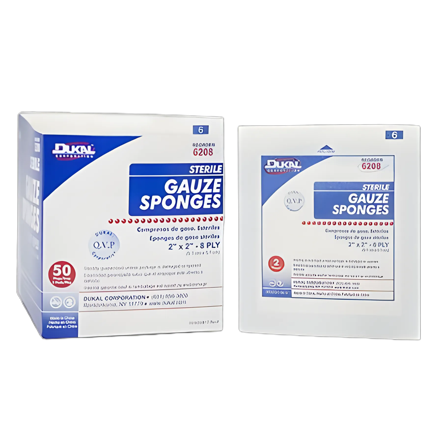 Gauze Sponge Dukal™ 2 X 2 Inch 2 per Pack Sterile 8-Ply Square