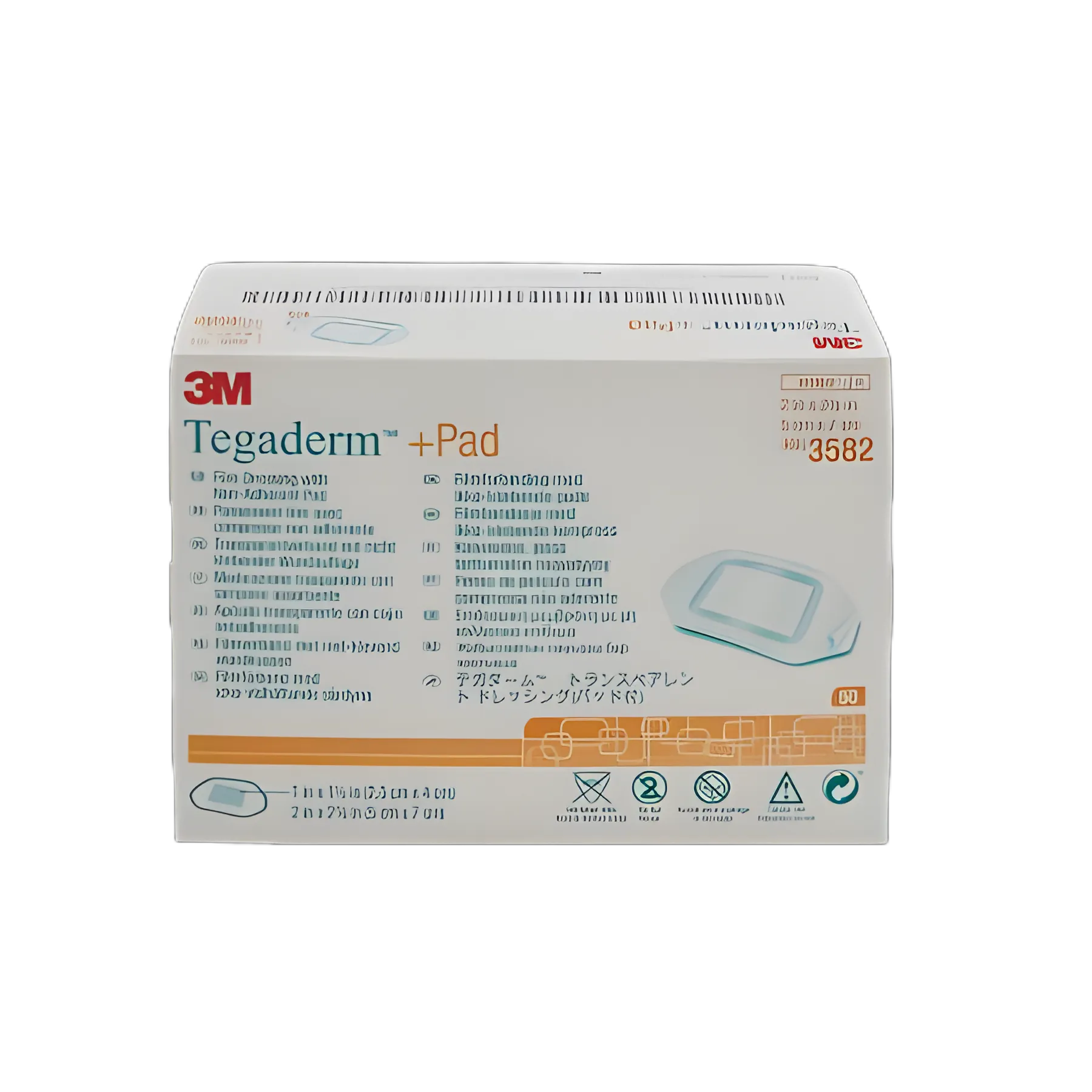 Transparent Film Dressing with Pad 3M™ Tegaderm™ 2 X 2-3/4 Inch Frame Style Delivery Rectangle Sterile