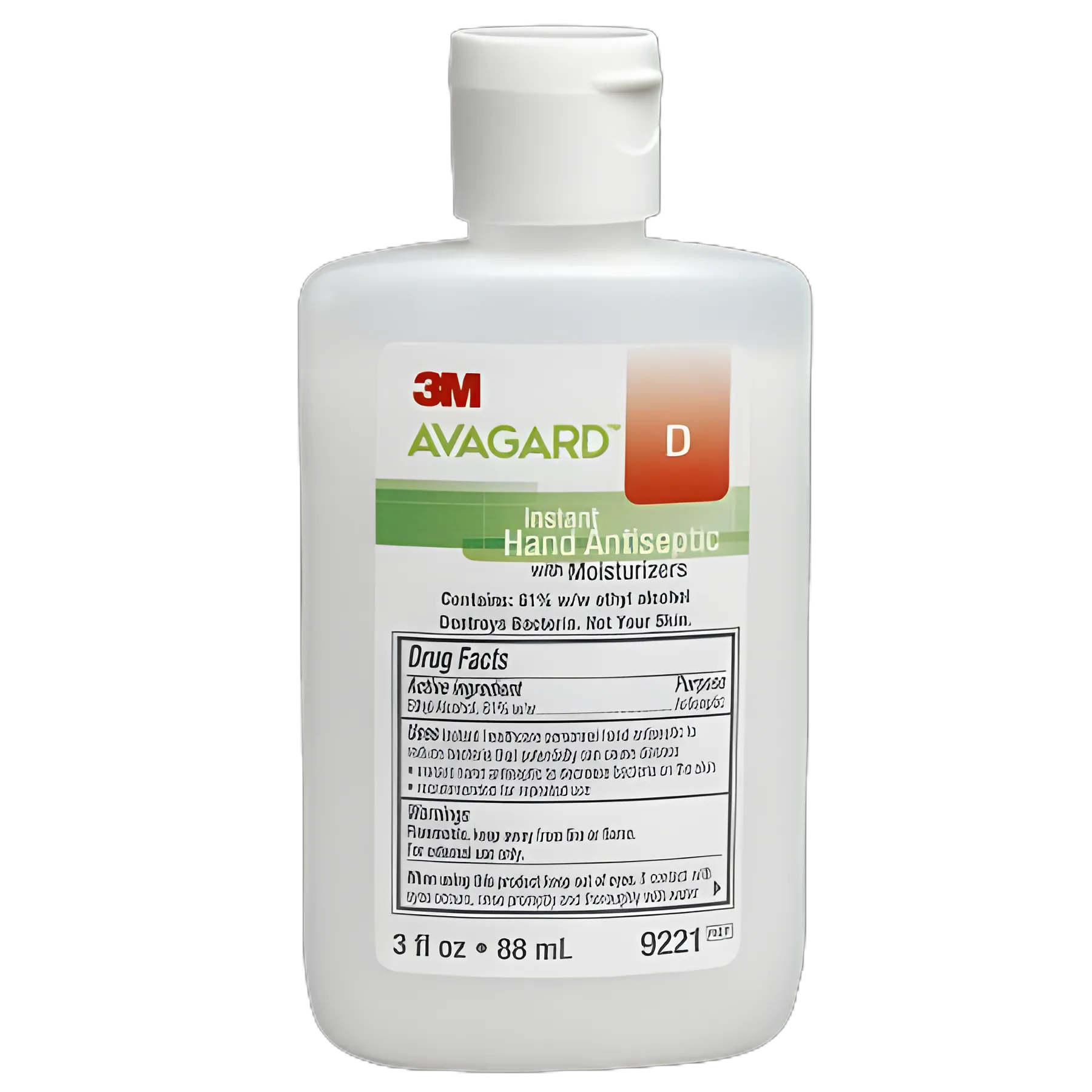 Hand Sanitizer 3M™ Avagard™ D 3 oz. Ethyl Alcohol Gel Bottle
