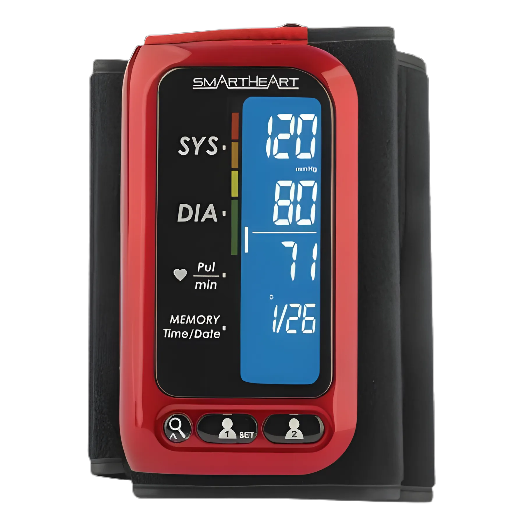 Home Automatic Digital Blood Pressure Monitor Smartheart Adult Cuff Nylon Cuff 22 to 42 cm Desk Model - 01-509