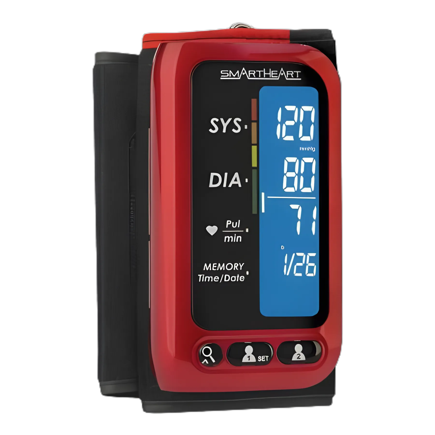 Home Automatic Digital Blood Pressure Monitor Smartheart Adult Cuff Nylon Cuff 22 to 42 cm Desk Model - 01-509