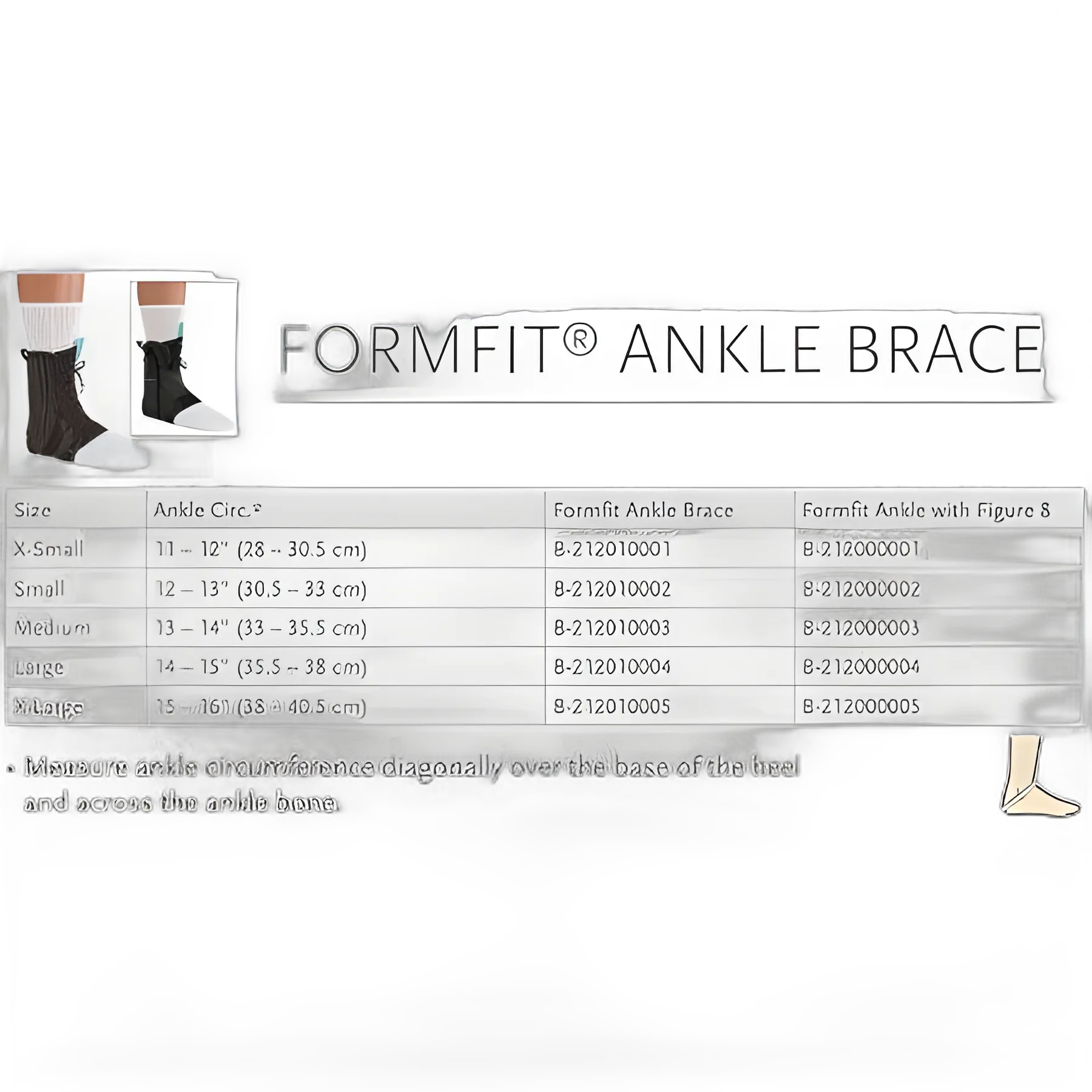 Ankle Brace with Figure 8 Ossur® FormFit® X-Large Lace-Up / Figure-8 Strap Foot