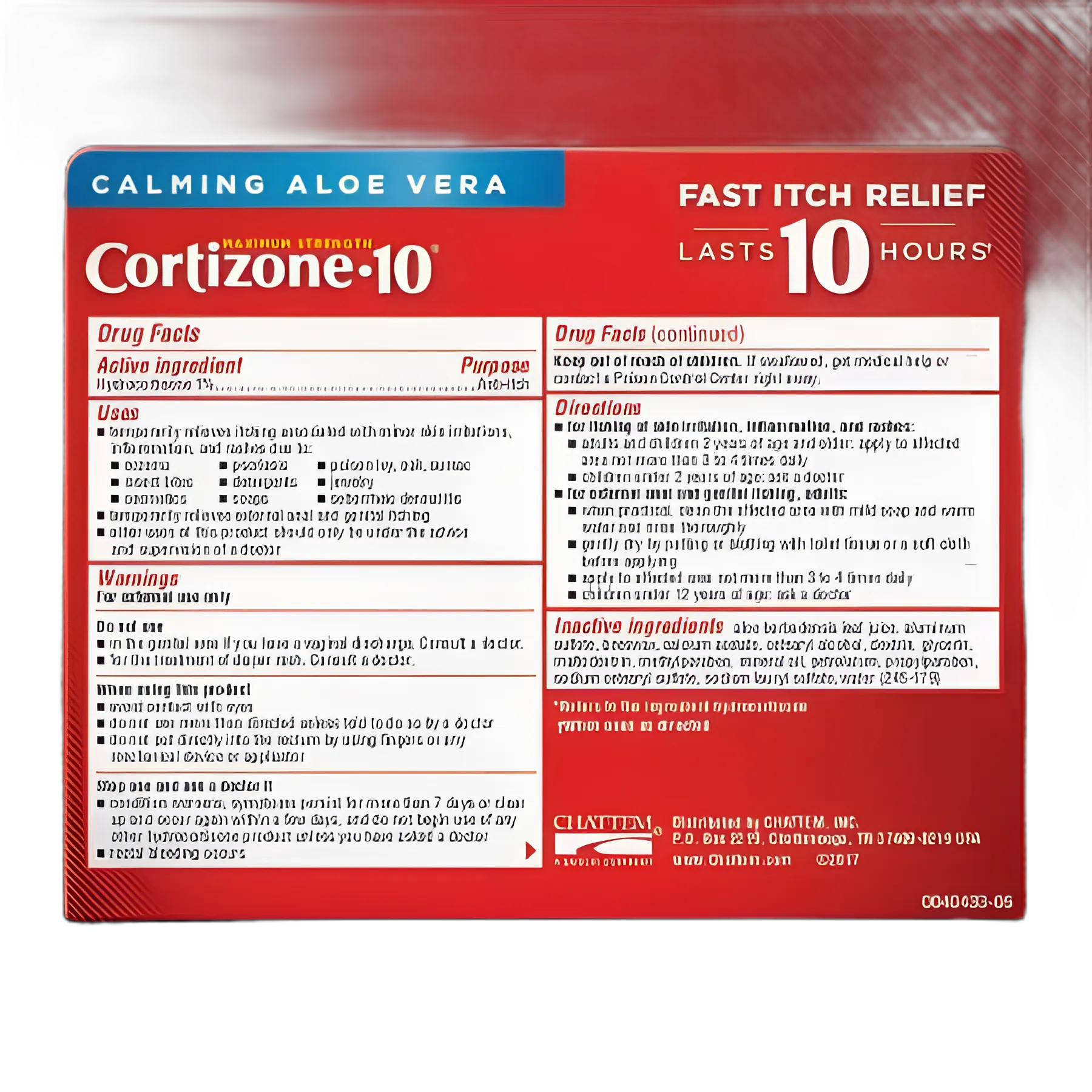 Itch Relief Cortizone-10® Aloe 1% Strength Cream 1 oz. Tube