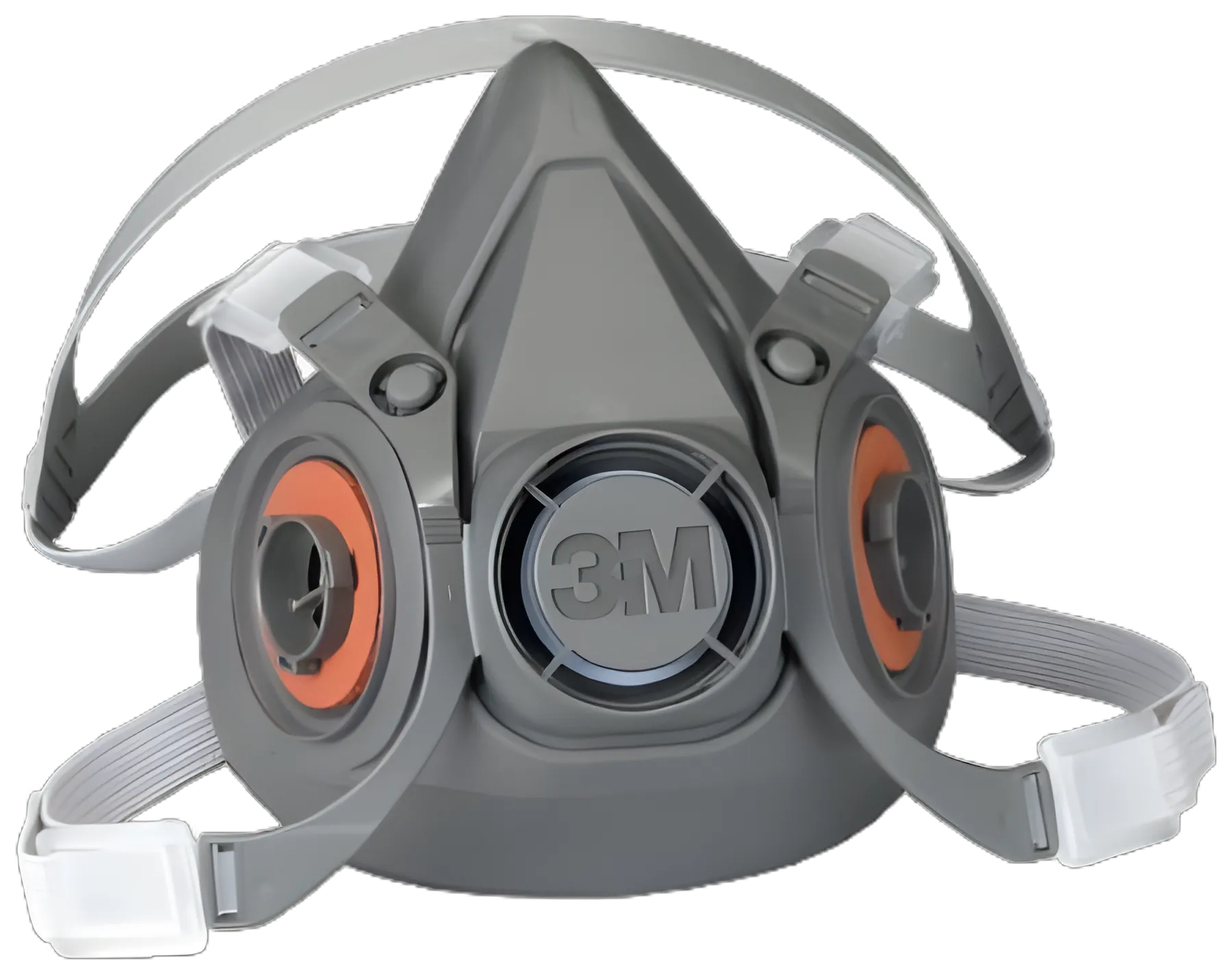 3M™ 6000 Reusable Respirator Industrial Half Face 4 Point Adjustable Head Strap Small Gray