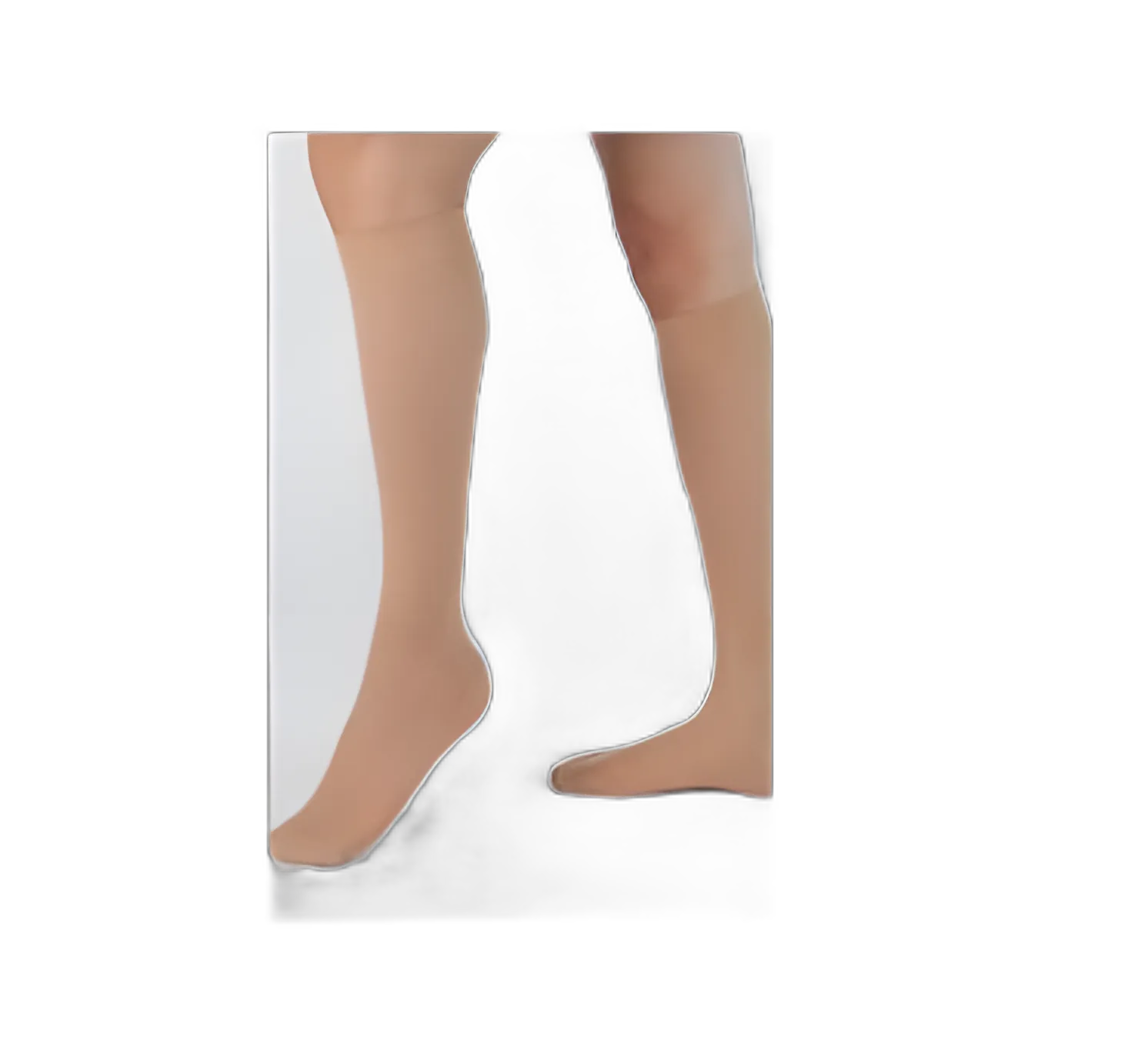 Compression Stocking Health Support® Knee High Size B / Regular Beige Open Toe for Varicose Veins