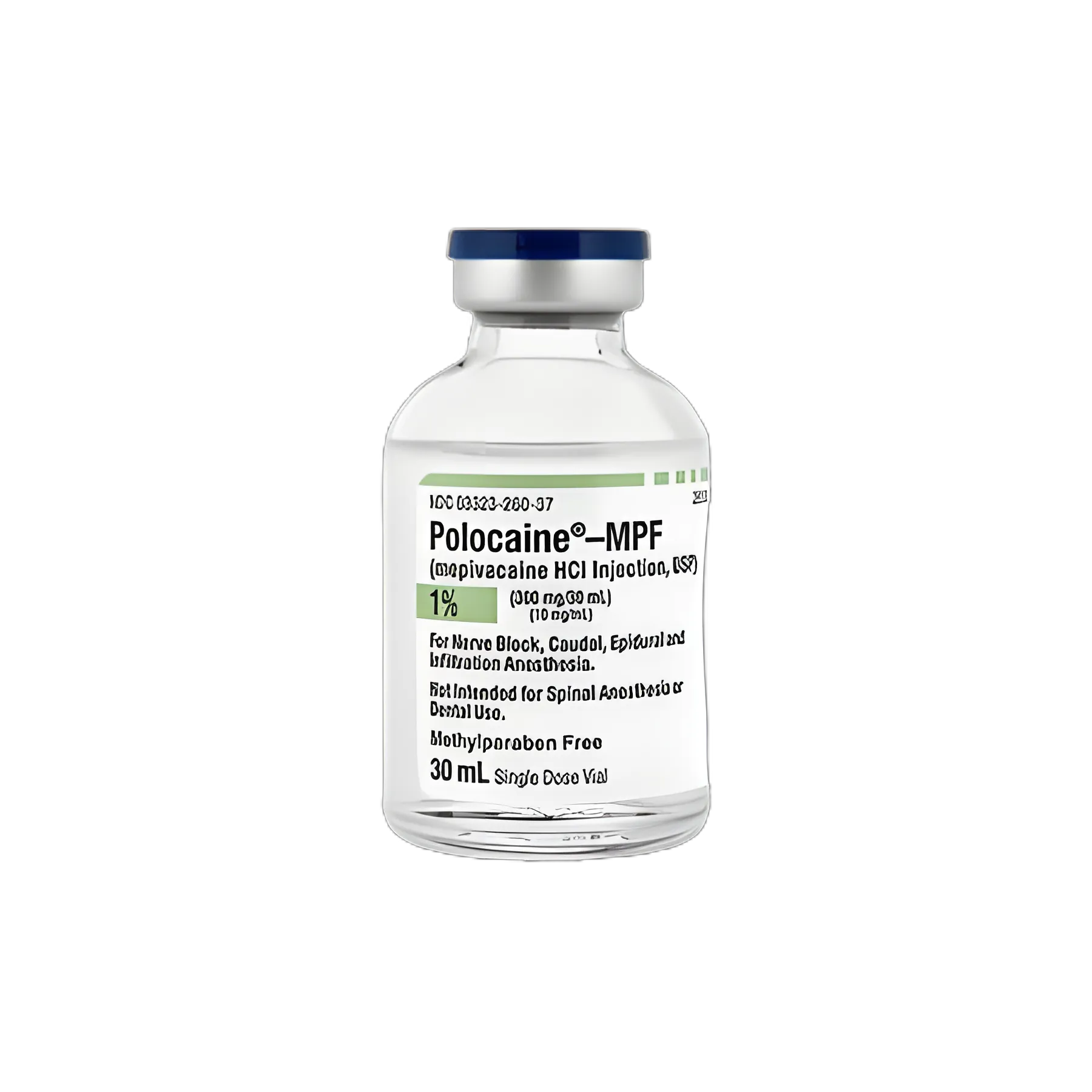 Polocaine®-MPF Mepivacaine HCl, Preservative Free 1%, 10 mg / mL Injection Single-Dose Vial 30 mL - 1019750