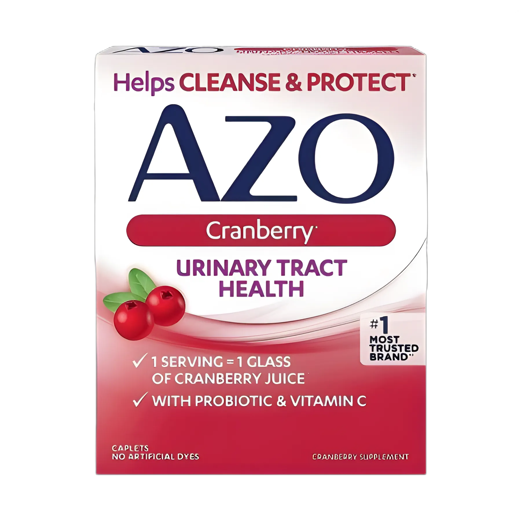 Urinary Pain Relief AZO® Vitamin C 60mg, Calcium 110 mg, Cranberry 500 mg, Bacillus Coagulans 30 mg Tablet 50 per Box