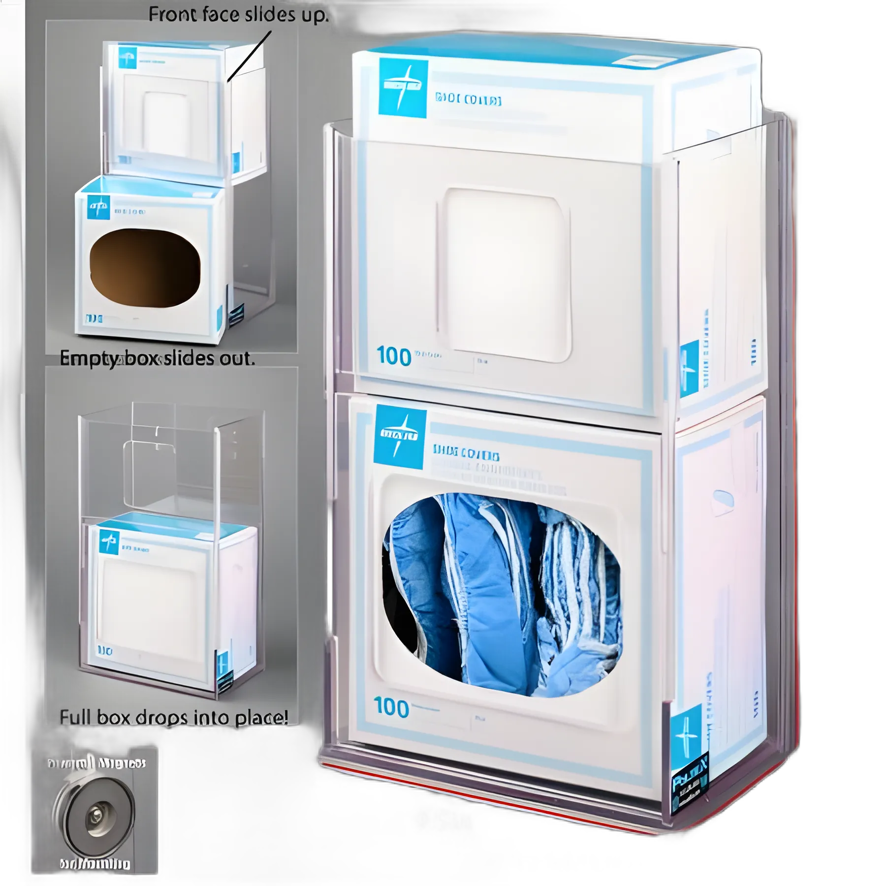 Poltex Magnet Mount Shoe Cover Holder - Acrylic