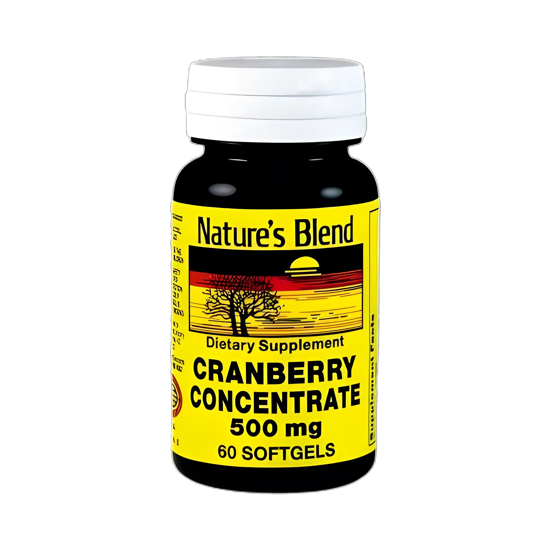Herbal Supplement Nature's Blend Cranberry Concentrate 500 mg Strength Softgel 60 per Bottle Cranberry Flavor