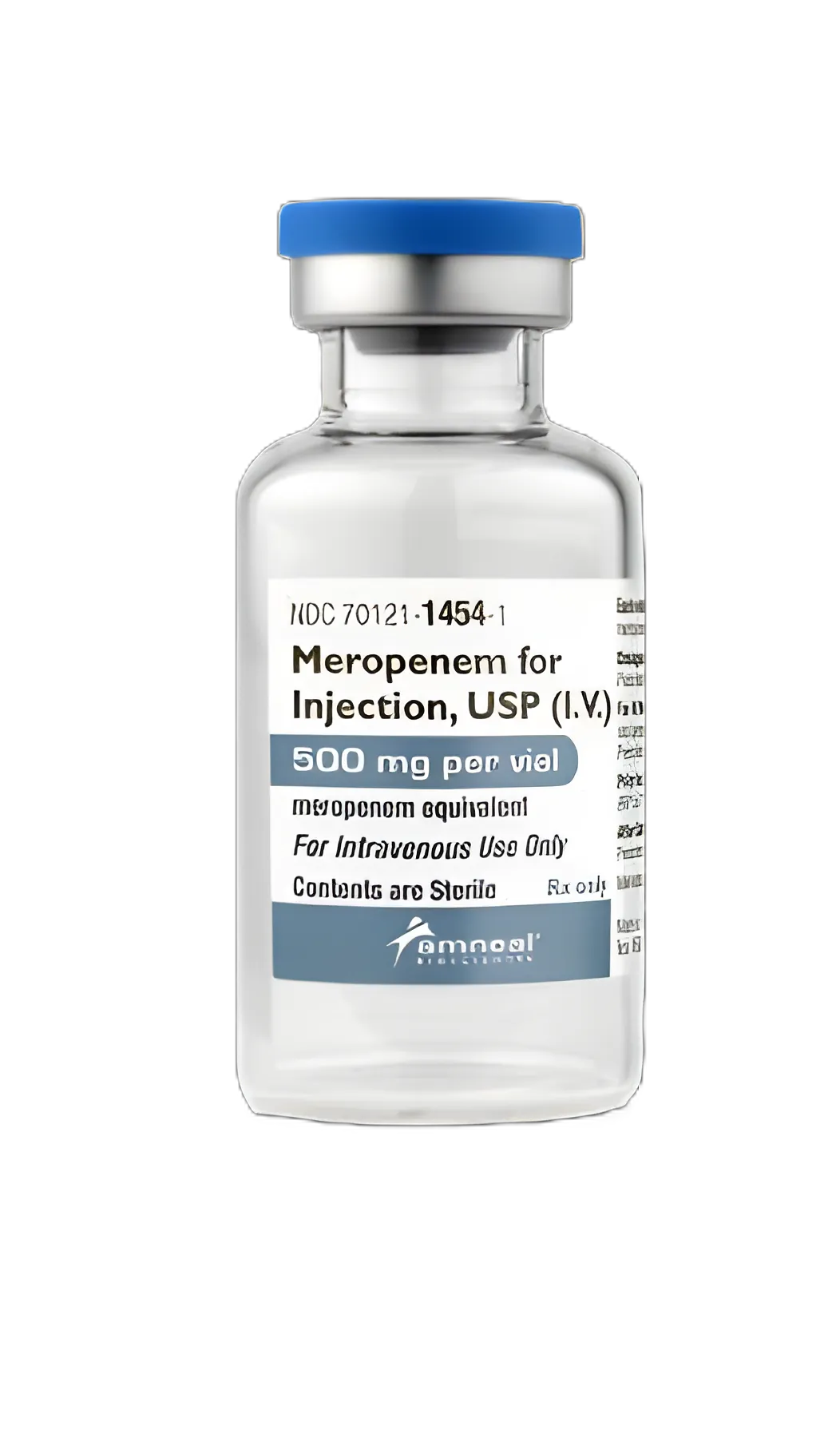Meropenem 500 mg Injection for Bacterial Infections - Single-Use Vial 20 mL