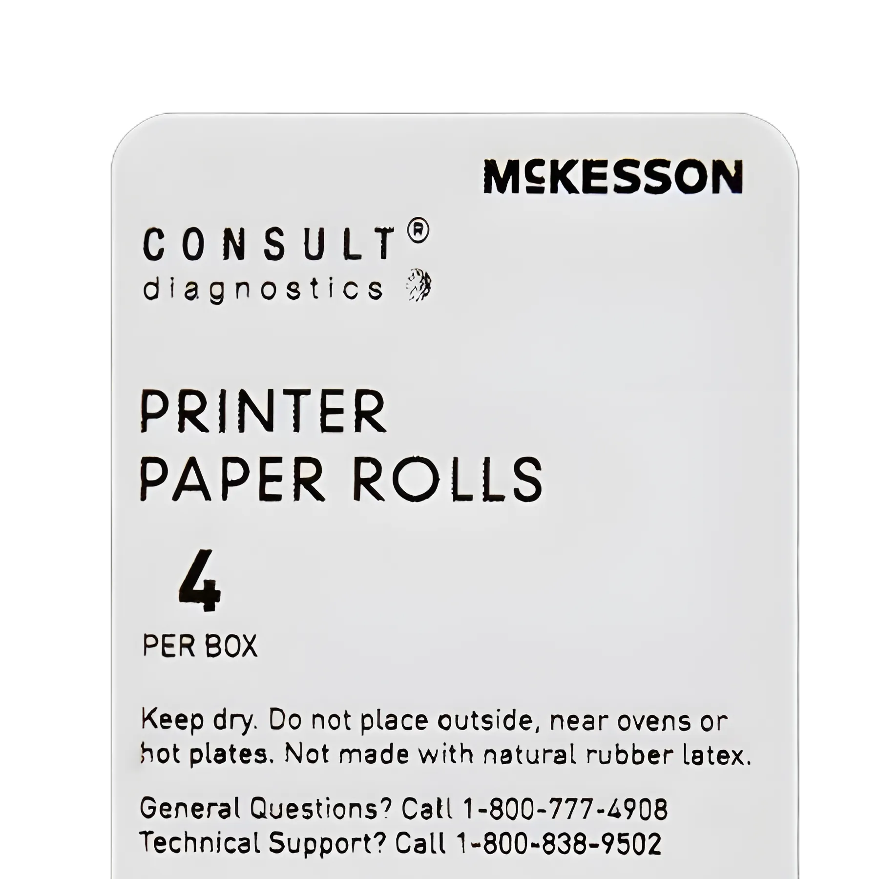 Printer Paper Rolls McKesson Consult™ McKesson 120 or McKesson Consult™ U120 Ultra Urine Analyzer