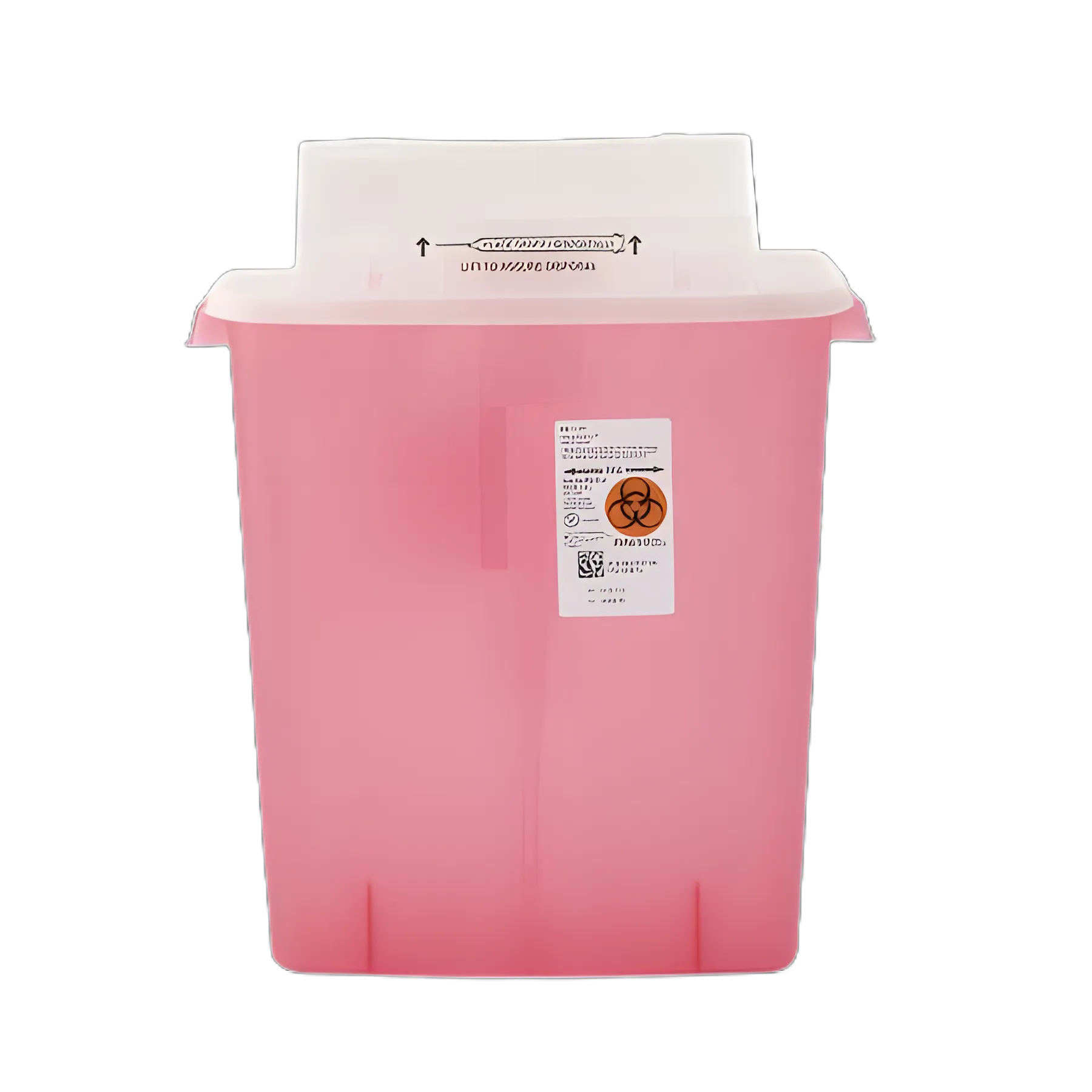 Sharps Container SharpStar™ In-Room™ Translucent Red Base 16-1/2 H X 13-3/4 W X 6 D Inch Horizontal Entry 3 Gallon - 8537SA