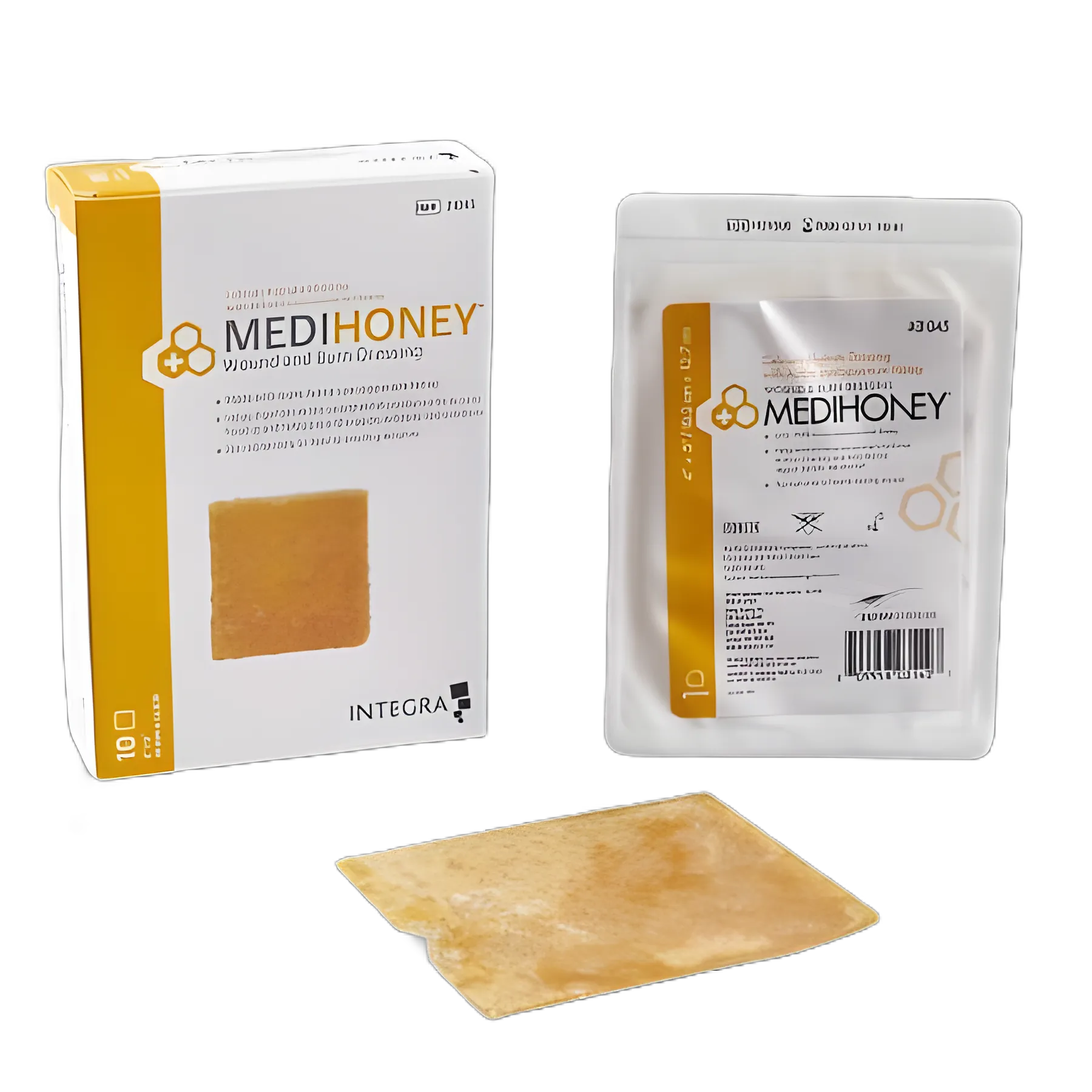 Honey Impregnated Wound Dressing MEDIHONEY® Rectangle 4 X 5 Inch Sterile