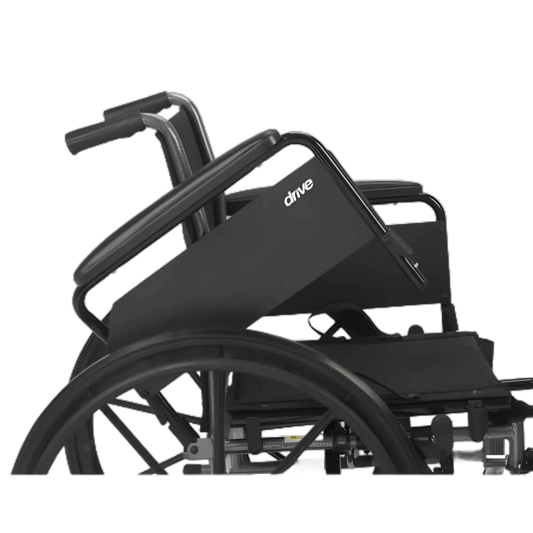 Lightweight Wheelchair drive™ Cruiser III Dual Axle Full Length Arm Elevating Legrest Black Upholstery 16 Inch Seat Width Adult 300 lbs. Weight Capacity