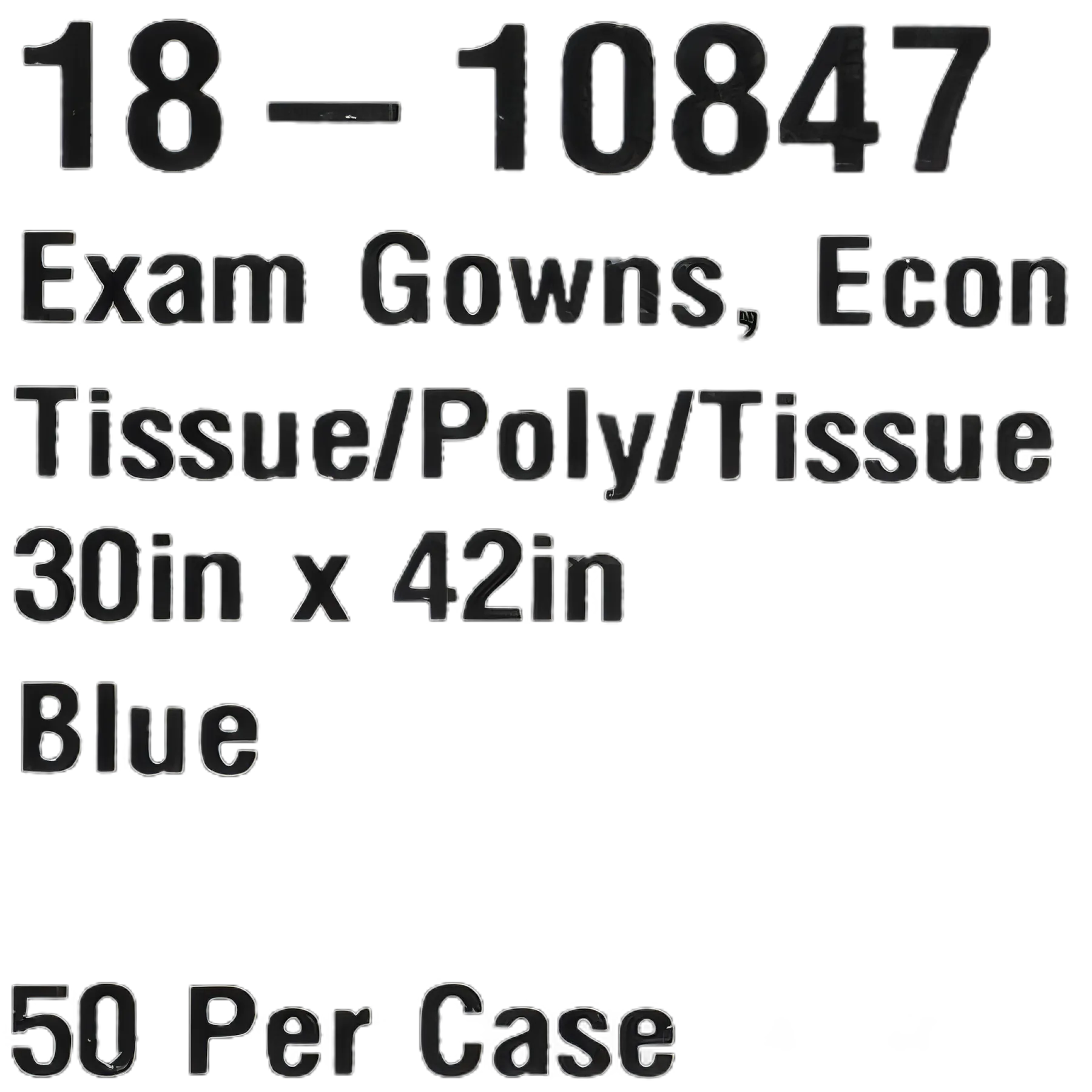 Patient Exam Gown McKesson One Size Fits Most Blue Disposable - 18-10847